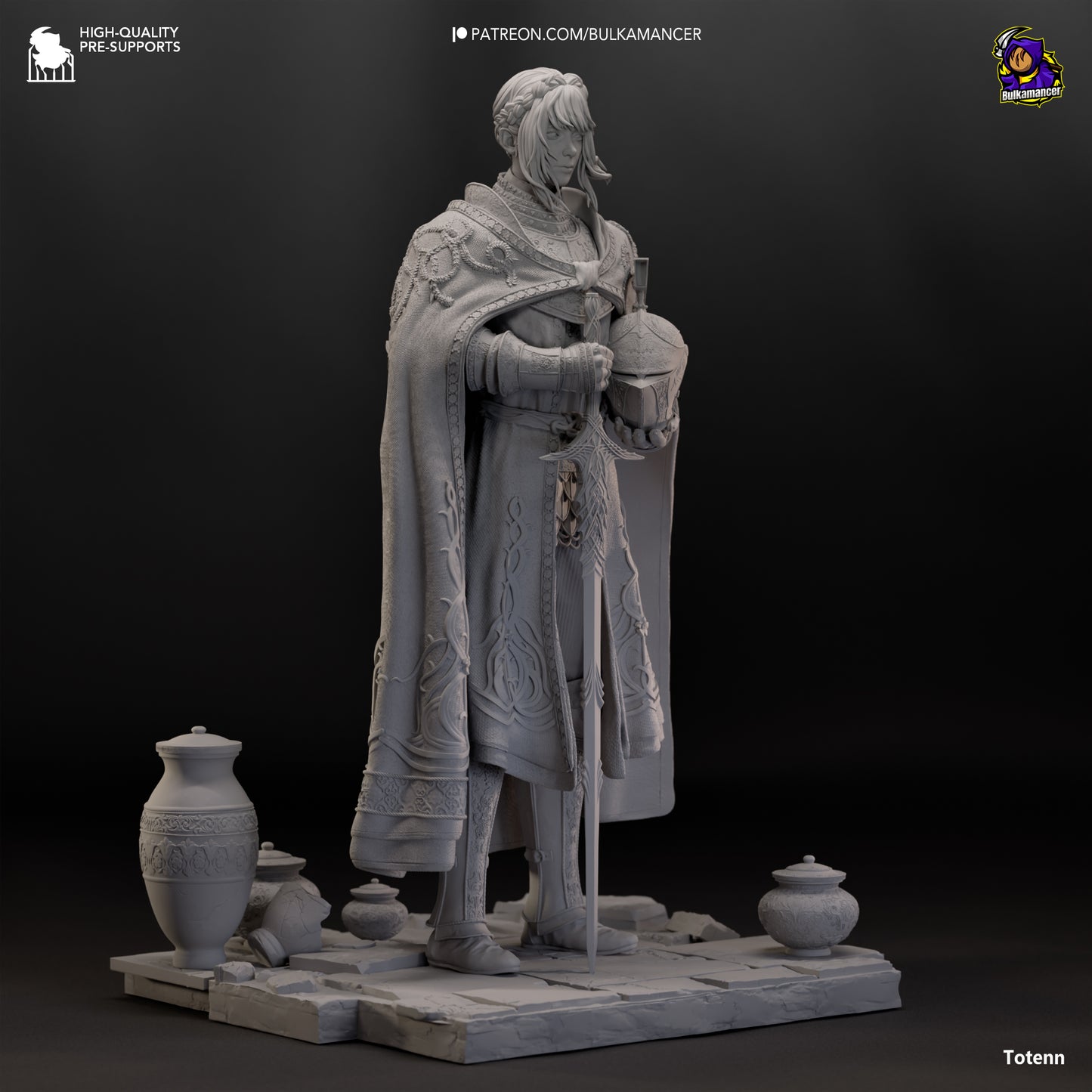 Needle Knight Leda | 8.5-Inch Resin Model Kit | DIY Elden Ring Fearsome Warrior