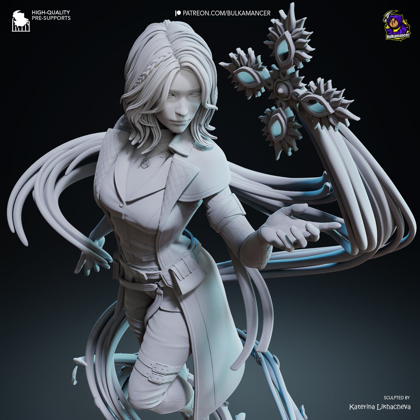 Lune | 11-Inch Resin Model Kit | DIY Clair Obscur: DIY Expedition 33 Wasteland Scavenger