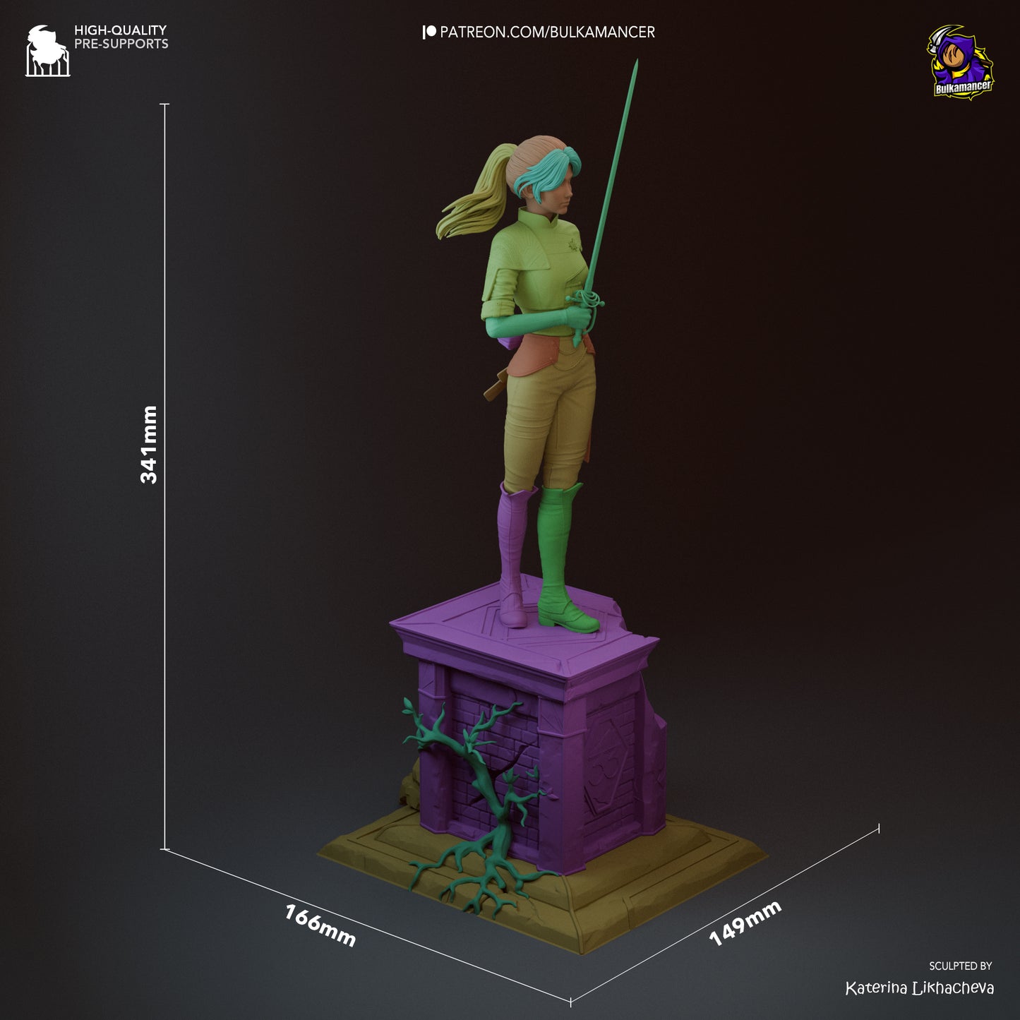 Maelle | 13.5-Inch Resin Model Kit | DIY Clair Obscur: Expedition 33 Mysterious Explorer