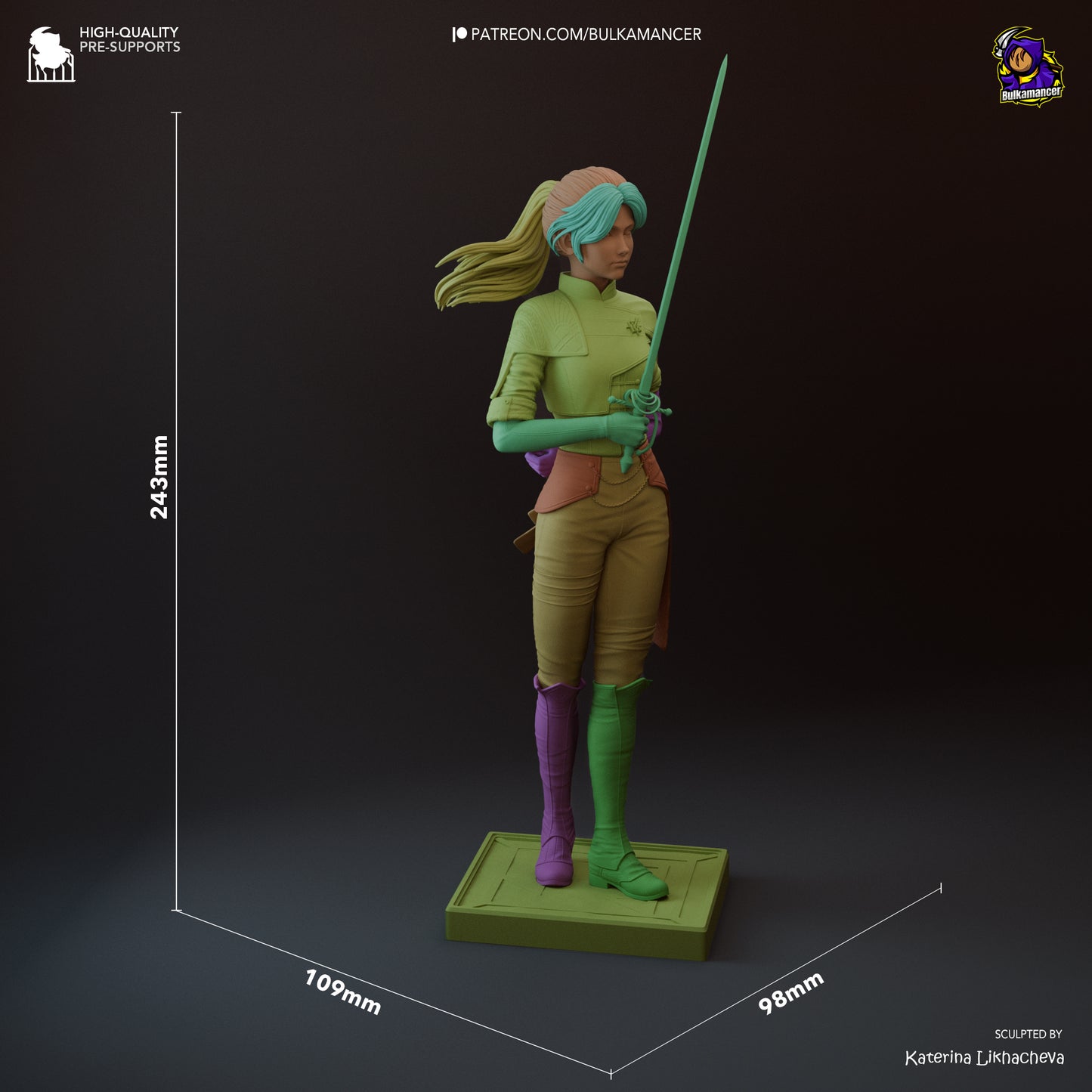 Maelle | 13.5-Inch Resin Model Kit | DIY Clair Obscur: Expedition 33 Mysterious Explorer