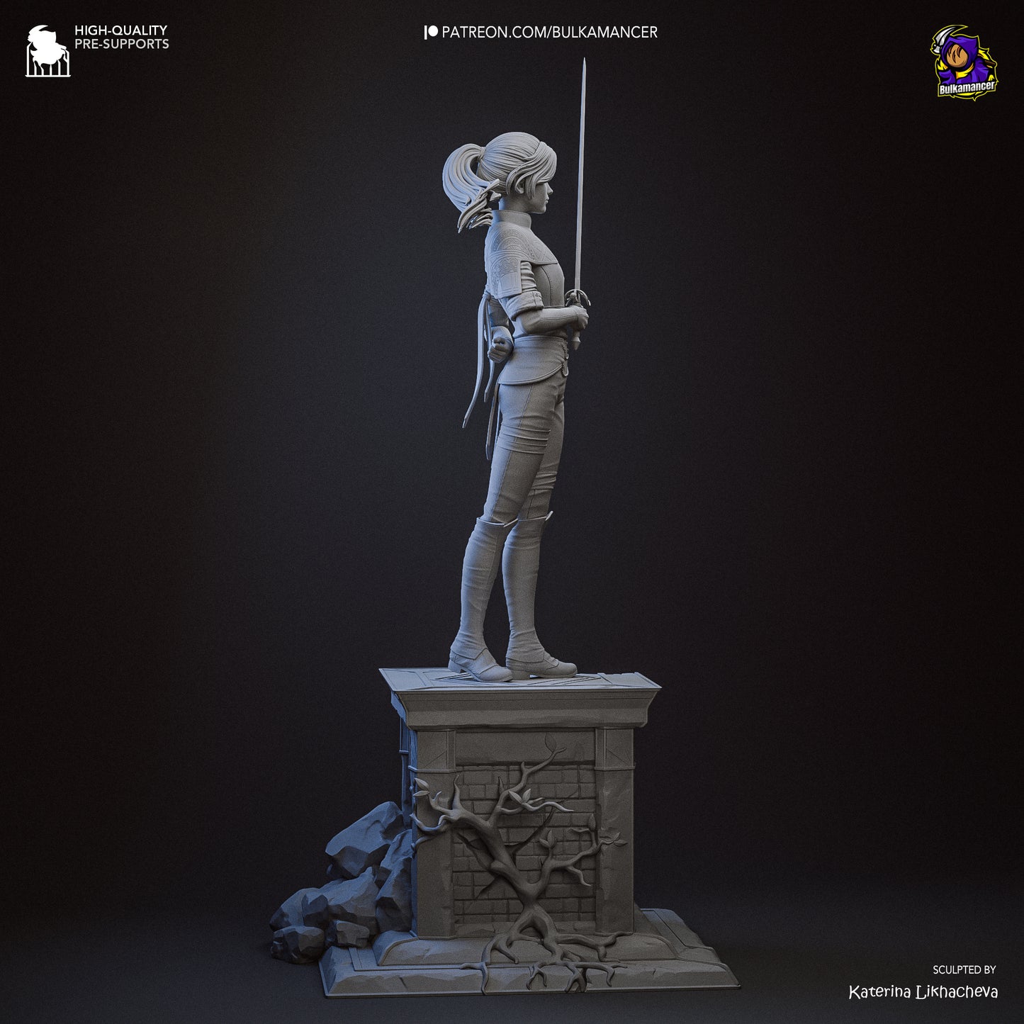 Maelle | 13.5-Inch Resin Model Kit | DIY Clair Obscur: Expedition 33 Mysterious Explorer