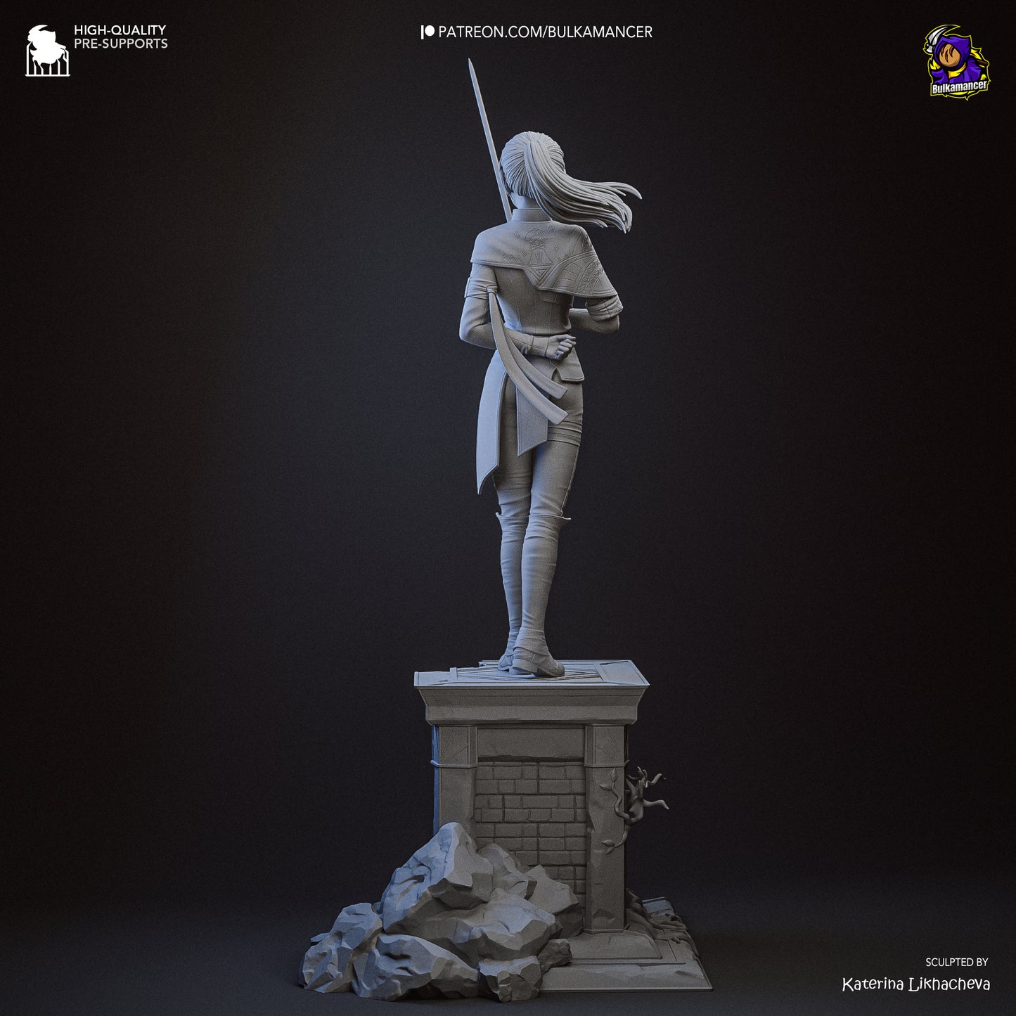 Maelle | 13.5-Inch Resin Model Kit | DIY Clair Obscur: Expedition 33 Mysterious Explorer