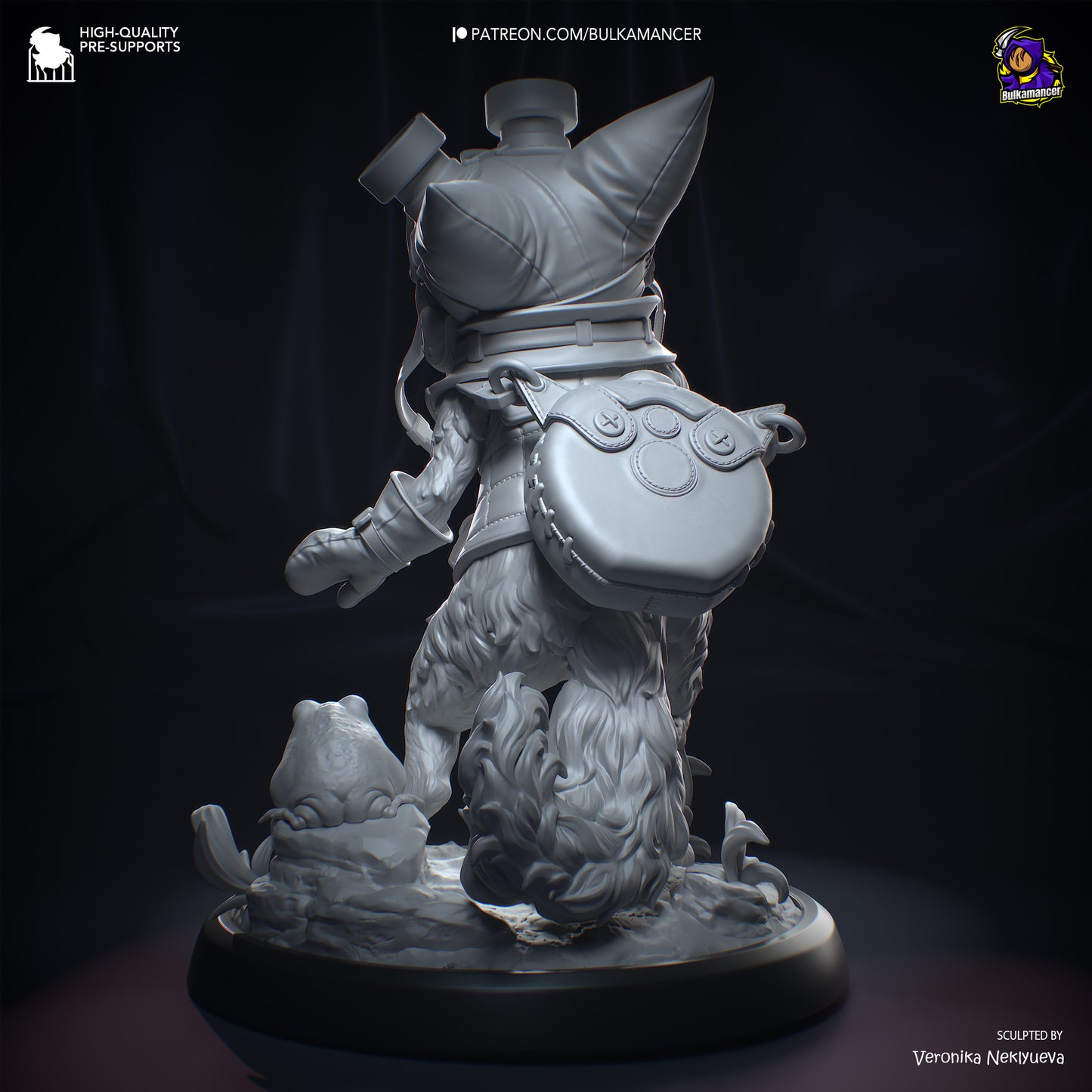 Palico and Toad | 5.5-Inch Resin Model Kit | DIY Monster Hunter Feline Partners
