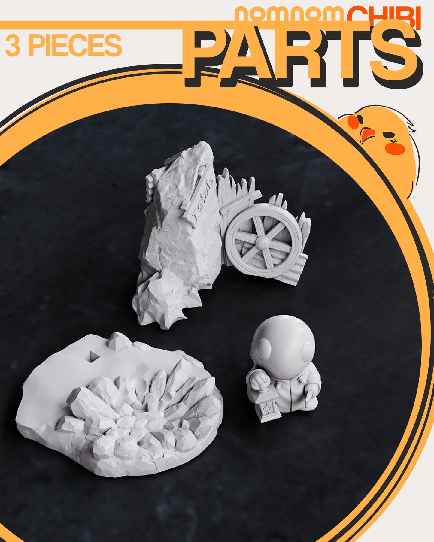Chibi Tonberry | 2.5-Inch Resin Model Kit | DIY Final Fantasy Adorable Monster