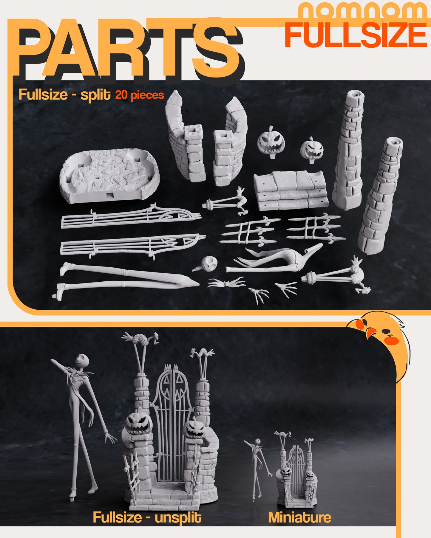 Jack Skellington | 8.5-Inch Resin Model Kit | DIY The Nightmare Before Christmas Skeleton King