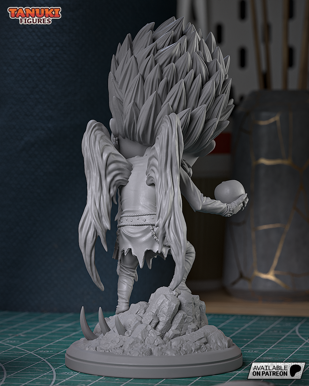 Chibi Ryuk | 5-Inch Resin Model Kit | Death Note Shinigami of Apples