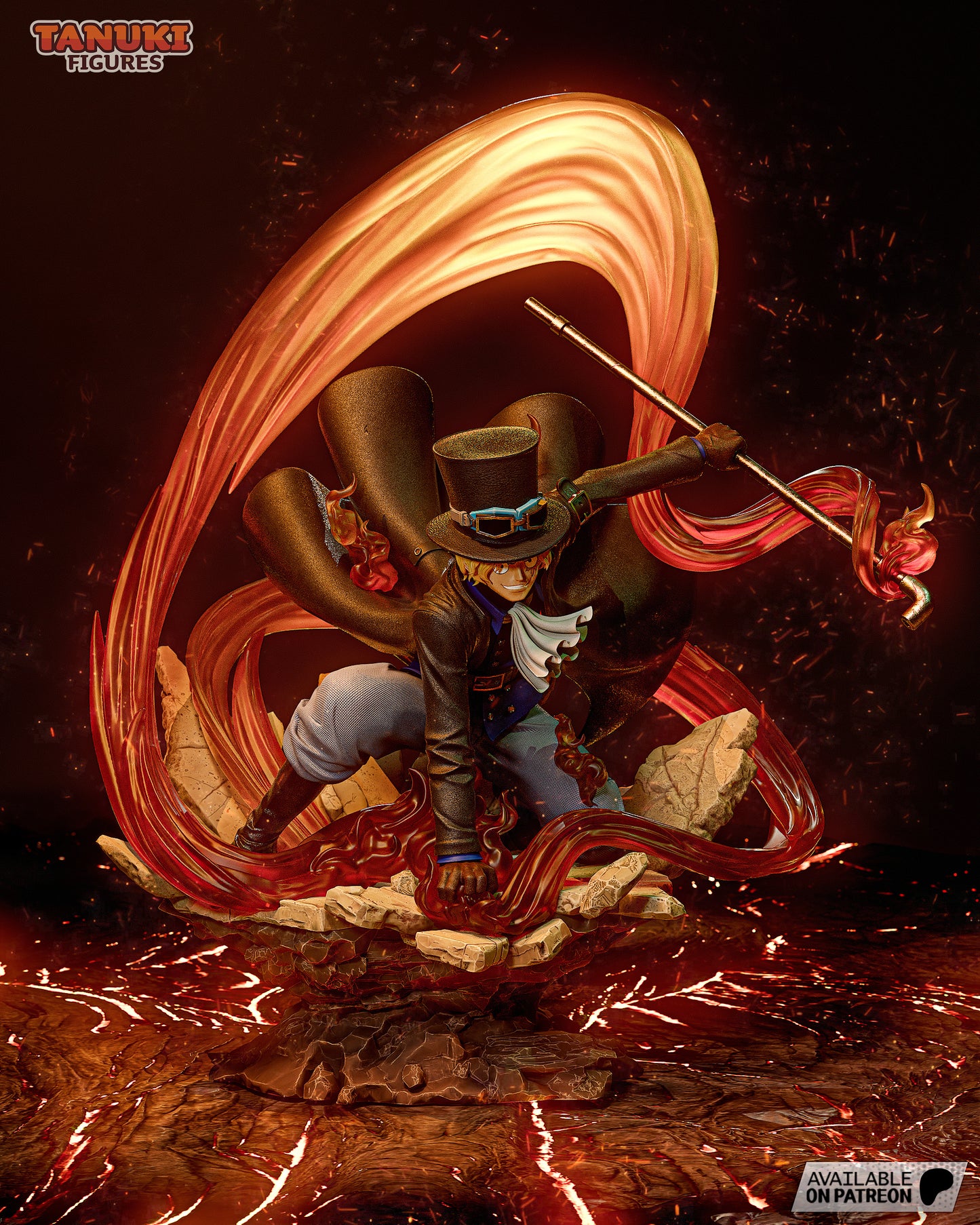 Sabo | Resin Model or Bust Kit | One Piece Flame Emperor