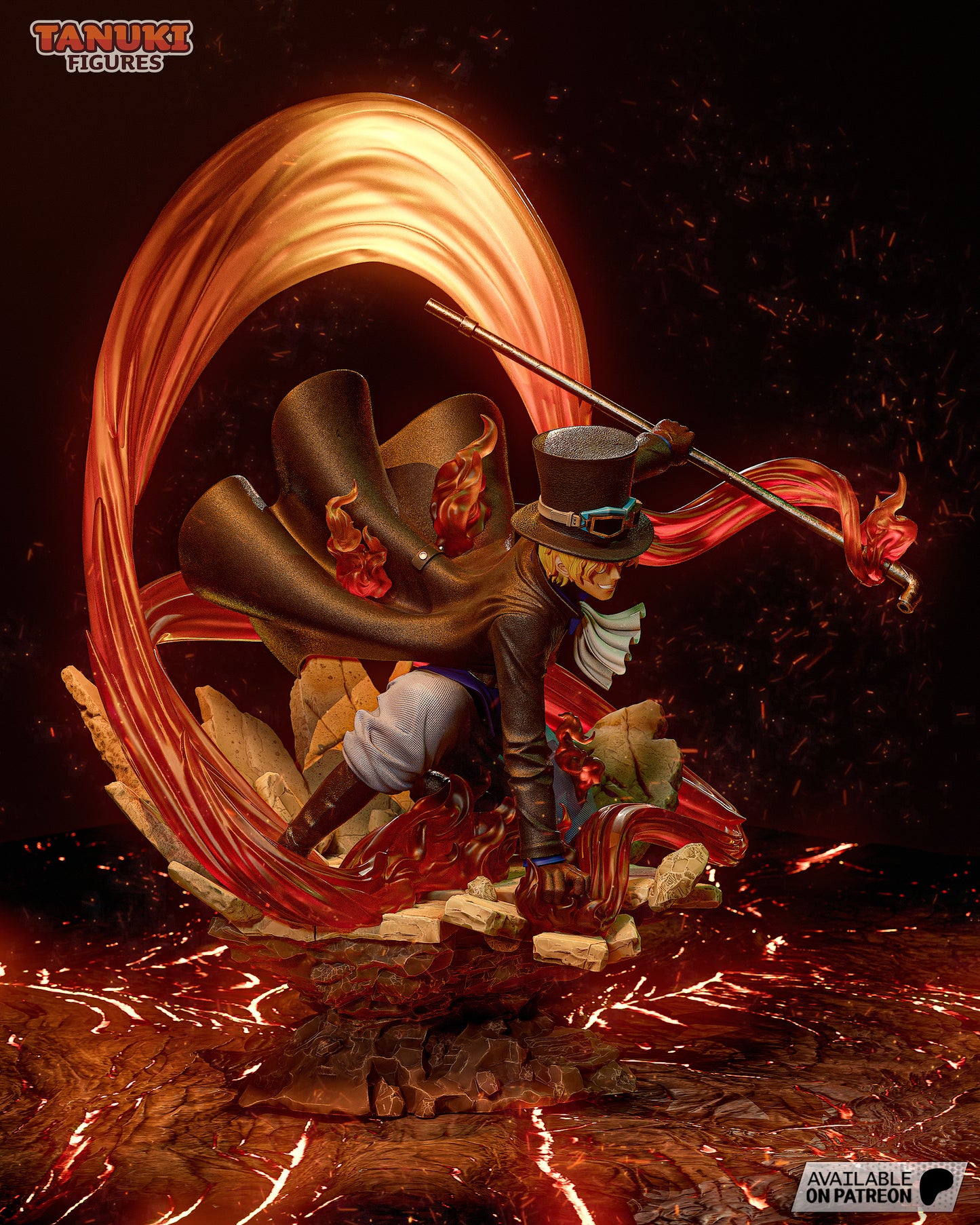 Sabo | Resin Model or Bust Kit | One Piece Flame Emperor