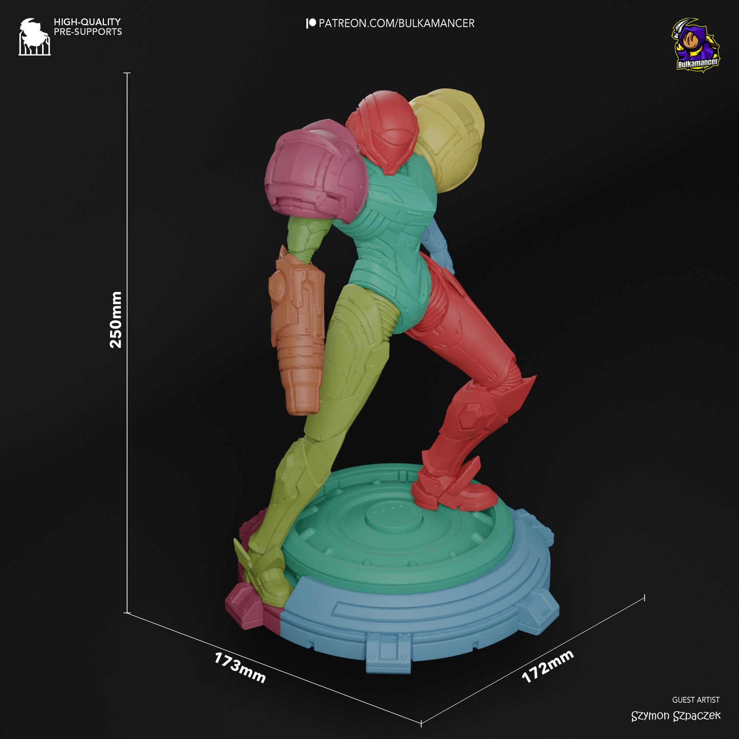 Samus Aran | 10-Inch Resin Model Kit | DIY Metroid Bounty Hunter