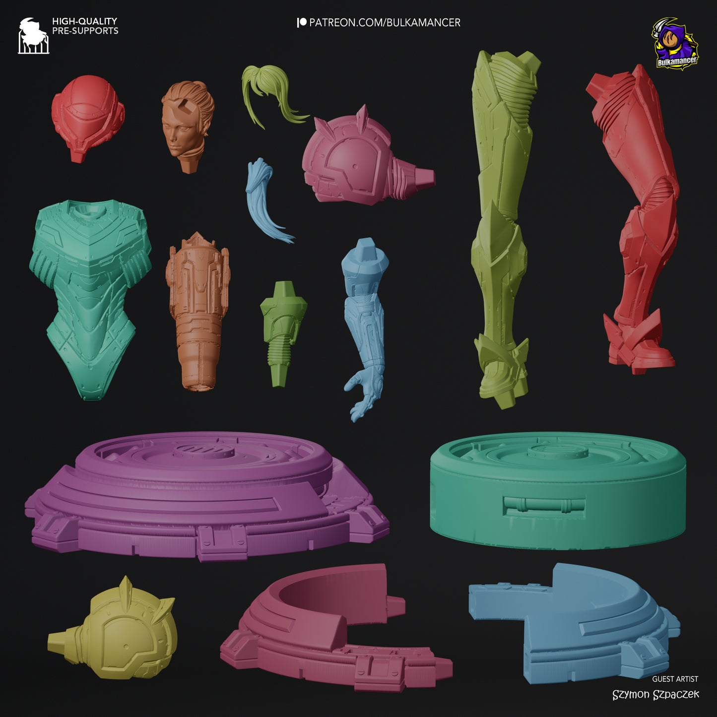 Samus Aran | 10-Inch Resin Model Kit | DIY Metroid Bounty Hunter