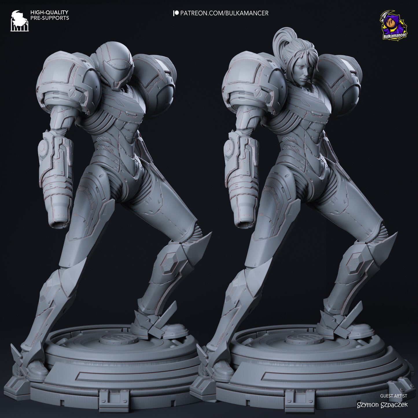 Samus Aran | 10-Inch Resin Model Kit | DIY Metroid Bounty Hunter