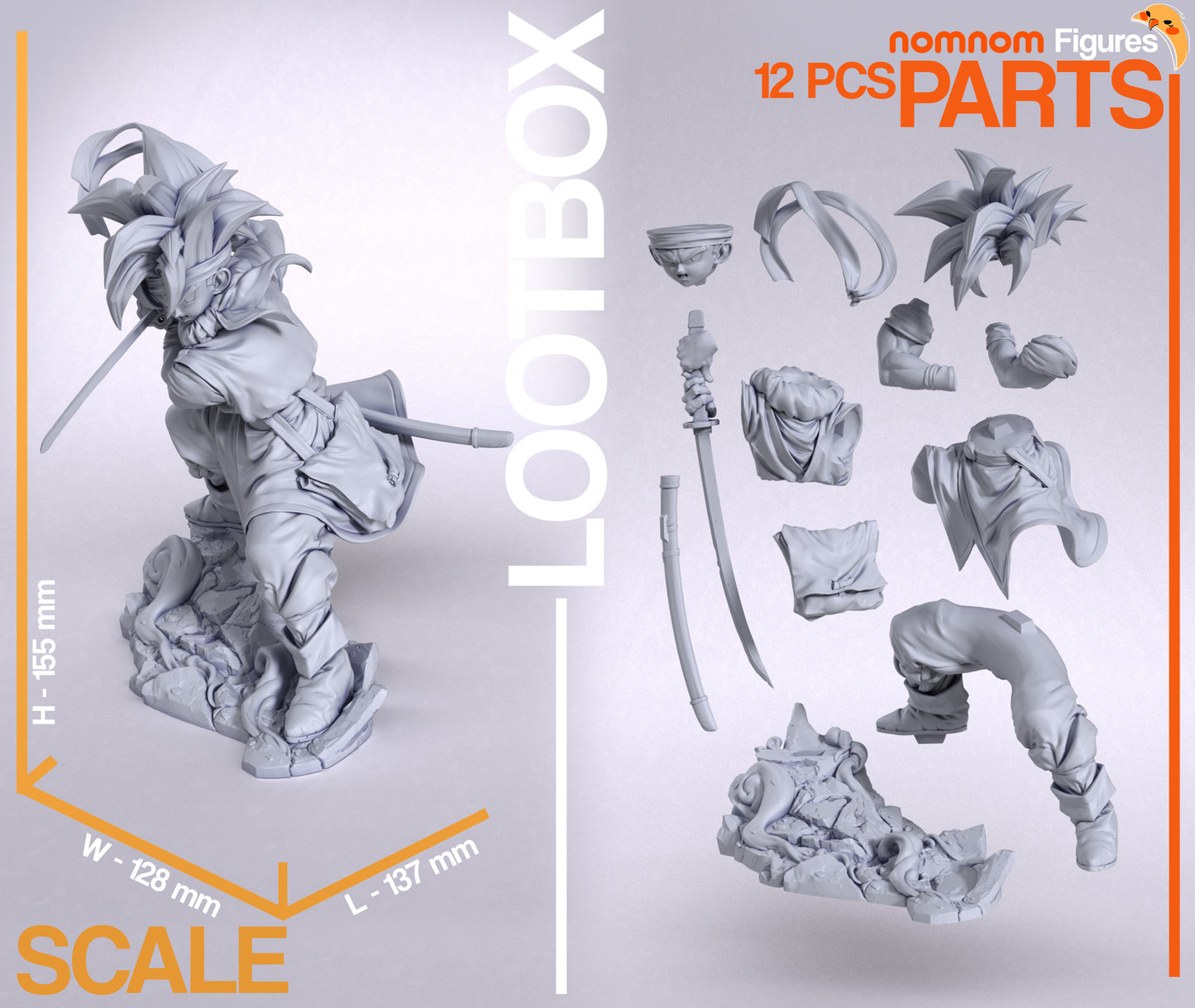 Crono | 6-Inch Resin Model Kit | DIY Chrono Trigger Time Traveler