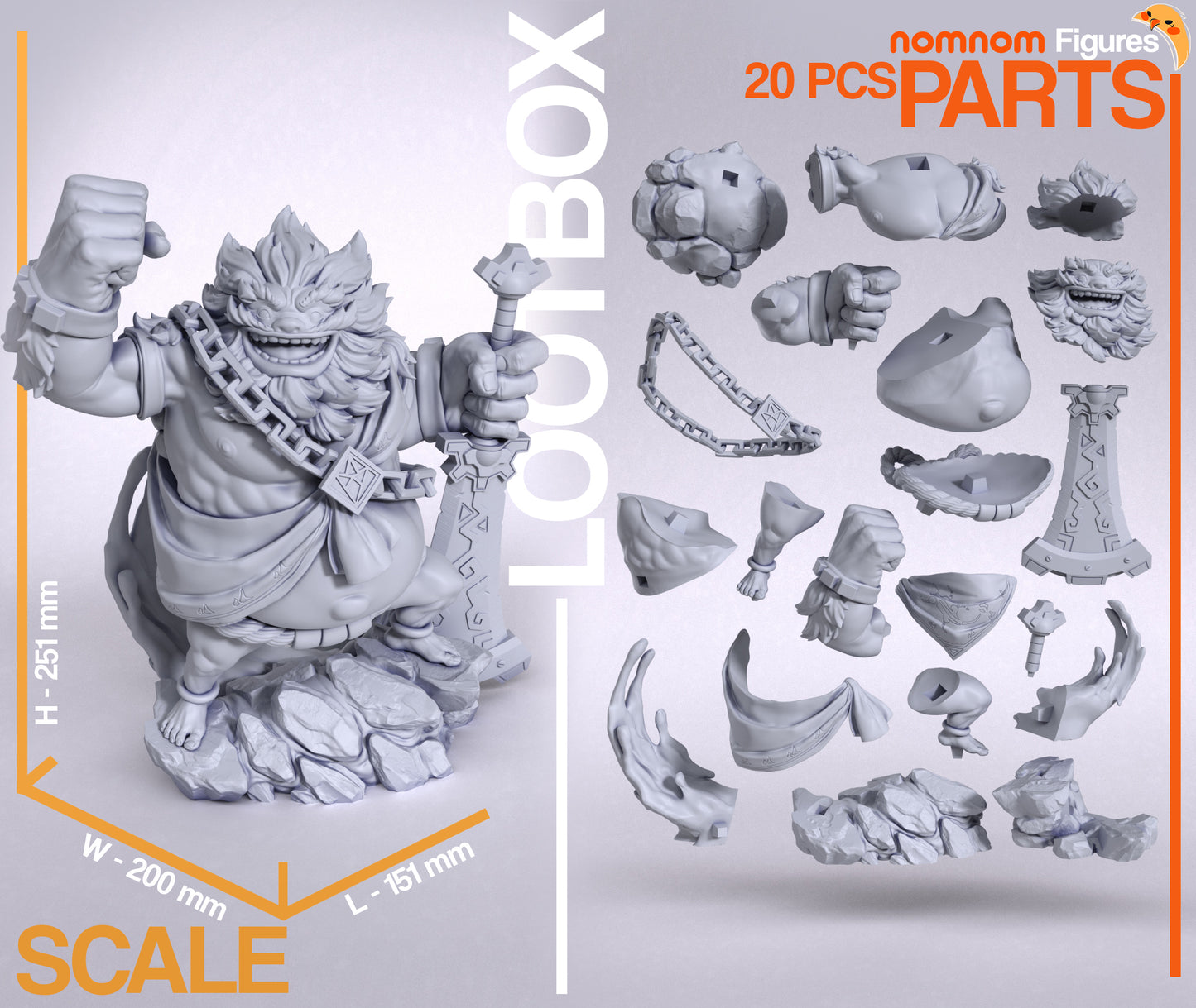 Daruk  | 9.5" Resin Model Kit | DIY Legend of Zelda Goron Champion
