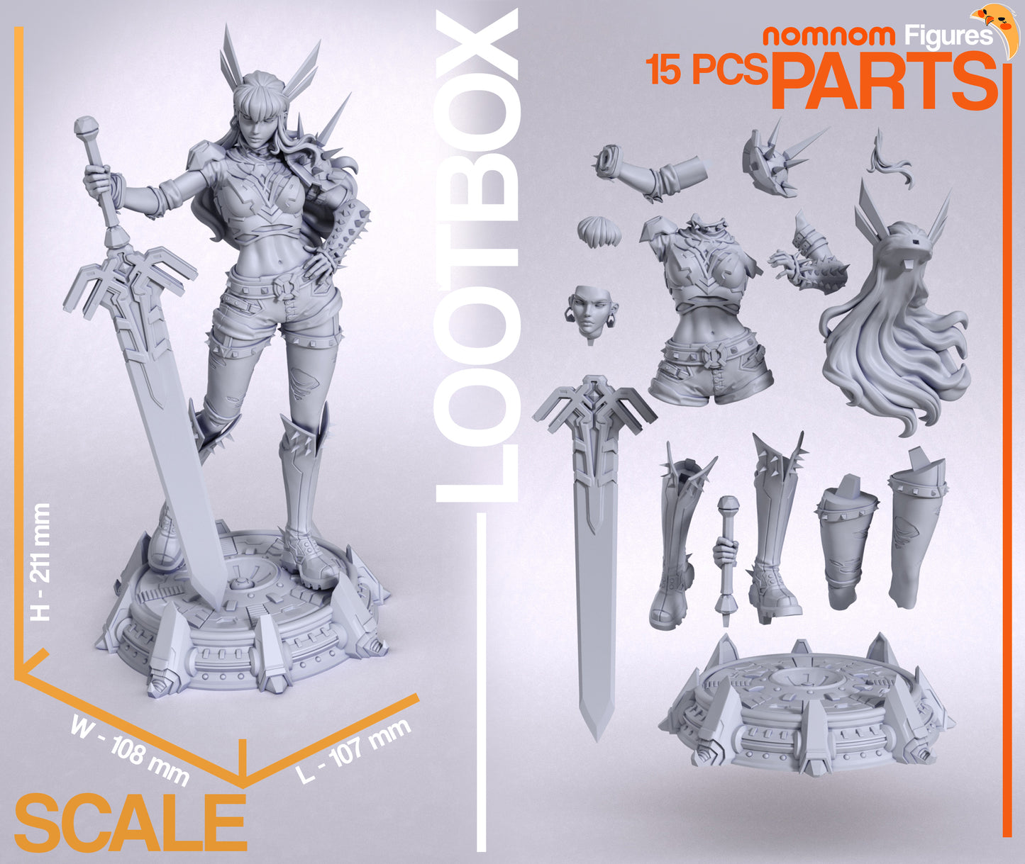Magik | 7" Resin Model Kit | DIY Marvel Rivals Sorceress Supreme