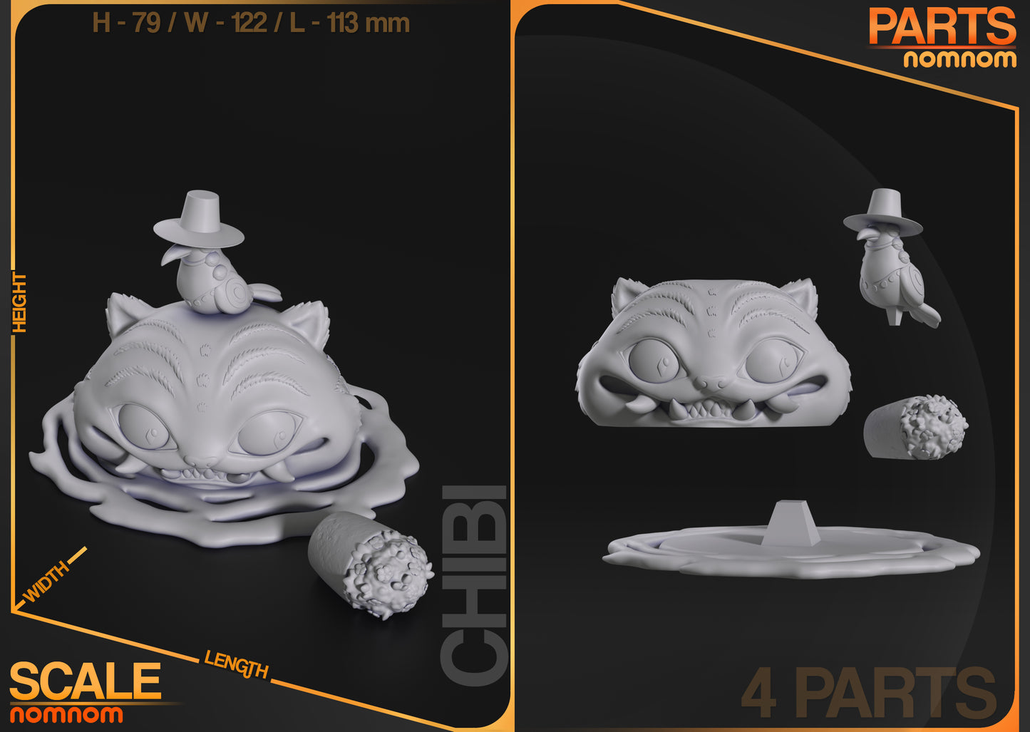 Chibi Derpy Tiger | 4.5-Inch Resin Model Kit | K Pop Demon Hunters Minhwa Tiger