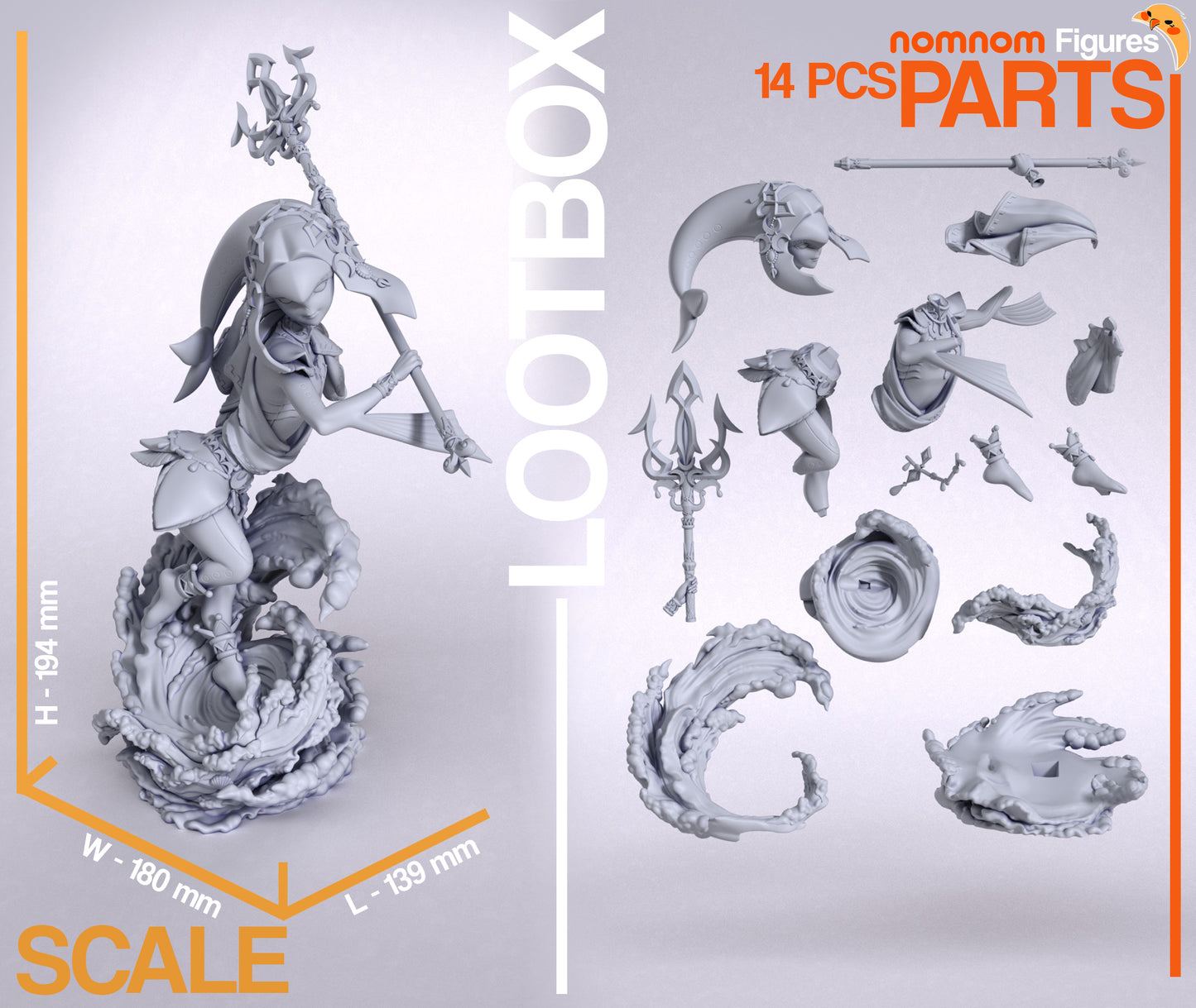 Mipha | 7.5" Resin Model Kit | DIY Legend of Zelda Zora Champion