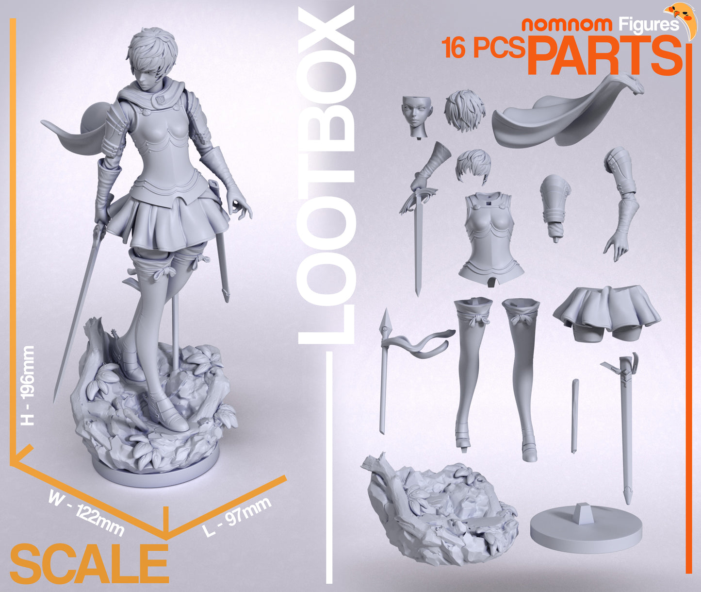 Casca | 7.5" Resin Model Kit | DIY Berserk Iconic Warrior