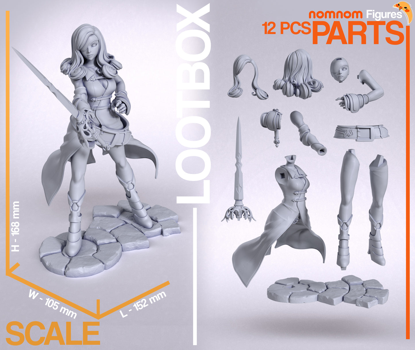 Beatrix | 6.5-Inch Resin Model Kit | DIY Final Fantasy IX Warrior Princess