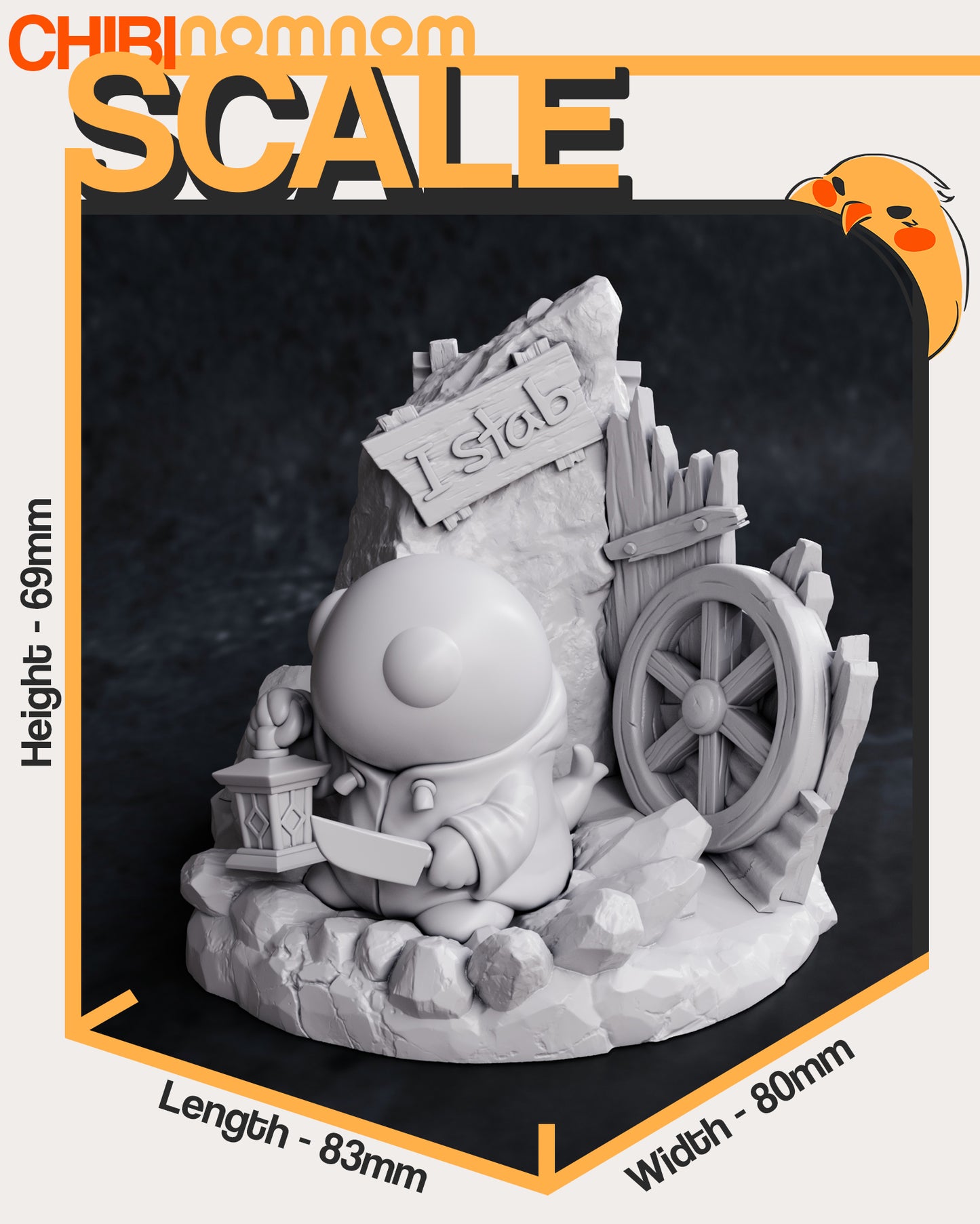 Chibi Tonberry | 2.5-Inch Resin Model Kit | DIY Final Fantasy Adorable Monster