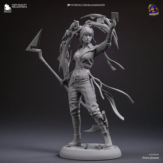 Sciel | 10.5-Inch Resin Model Kit | Clair Obscur: Expedition 33 Foretell Scythe-Wielder