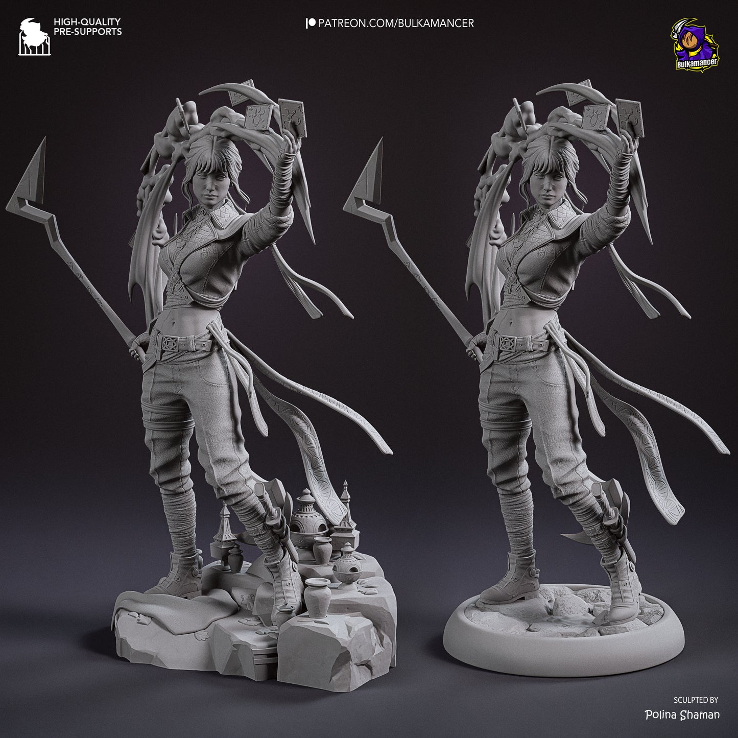 Sciel | 10.5-Inch Resin Model Kit | Clair Obscur: Expedition 33 Foretell Scythe-Wielder
