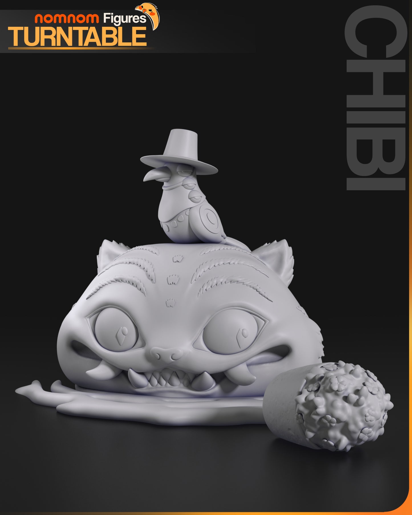 Chibi Derpy Tiger | 4.5-Inch Resin Model Kit | K Pop Demon Hunters Minhwa Tiger