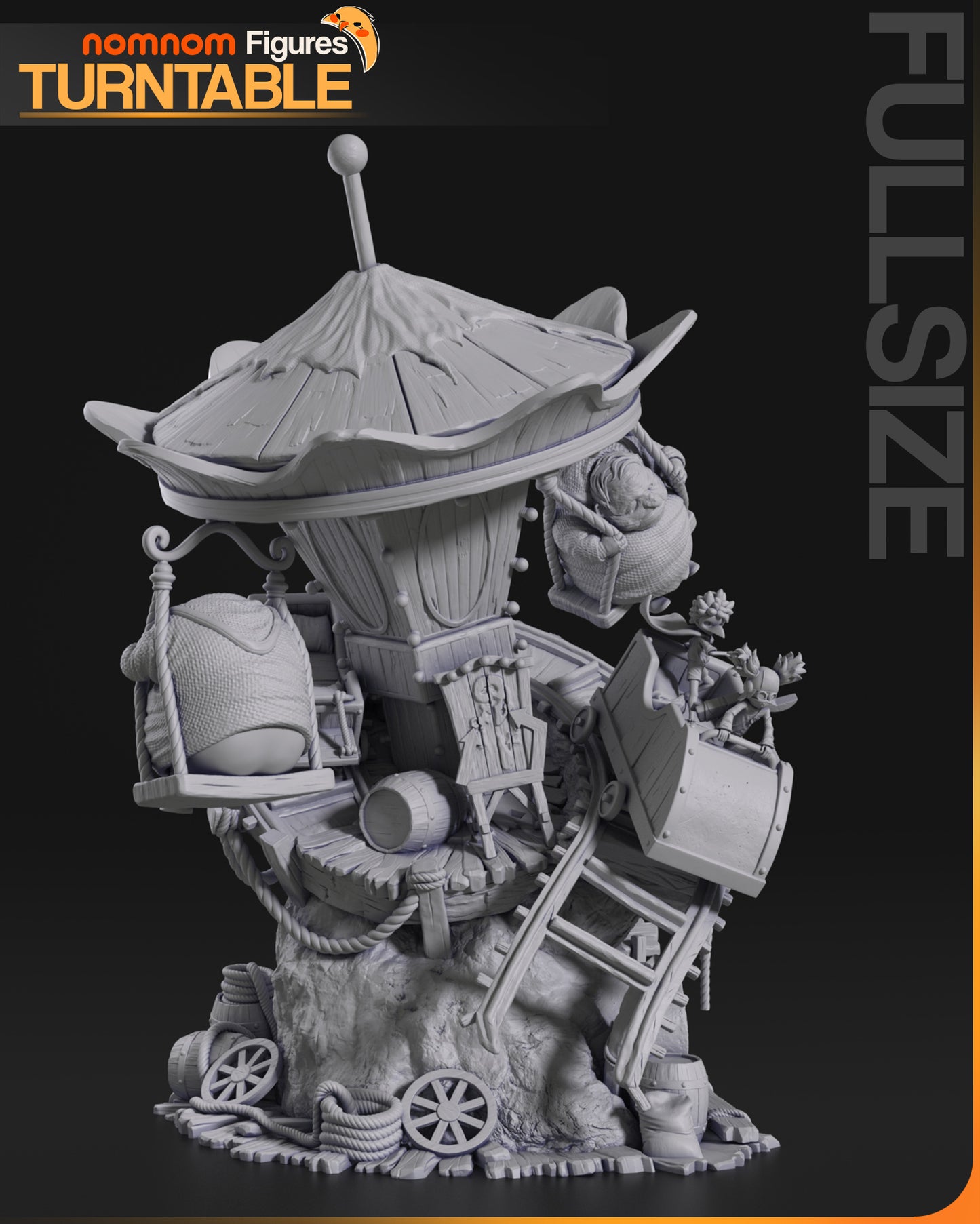 Little Nightmares III | Resin Model or Bust Kit | The Spiral Mine Cart