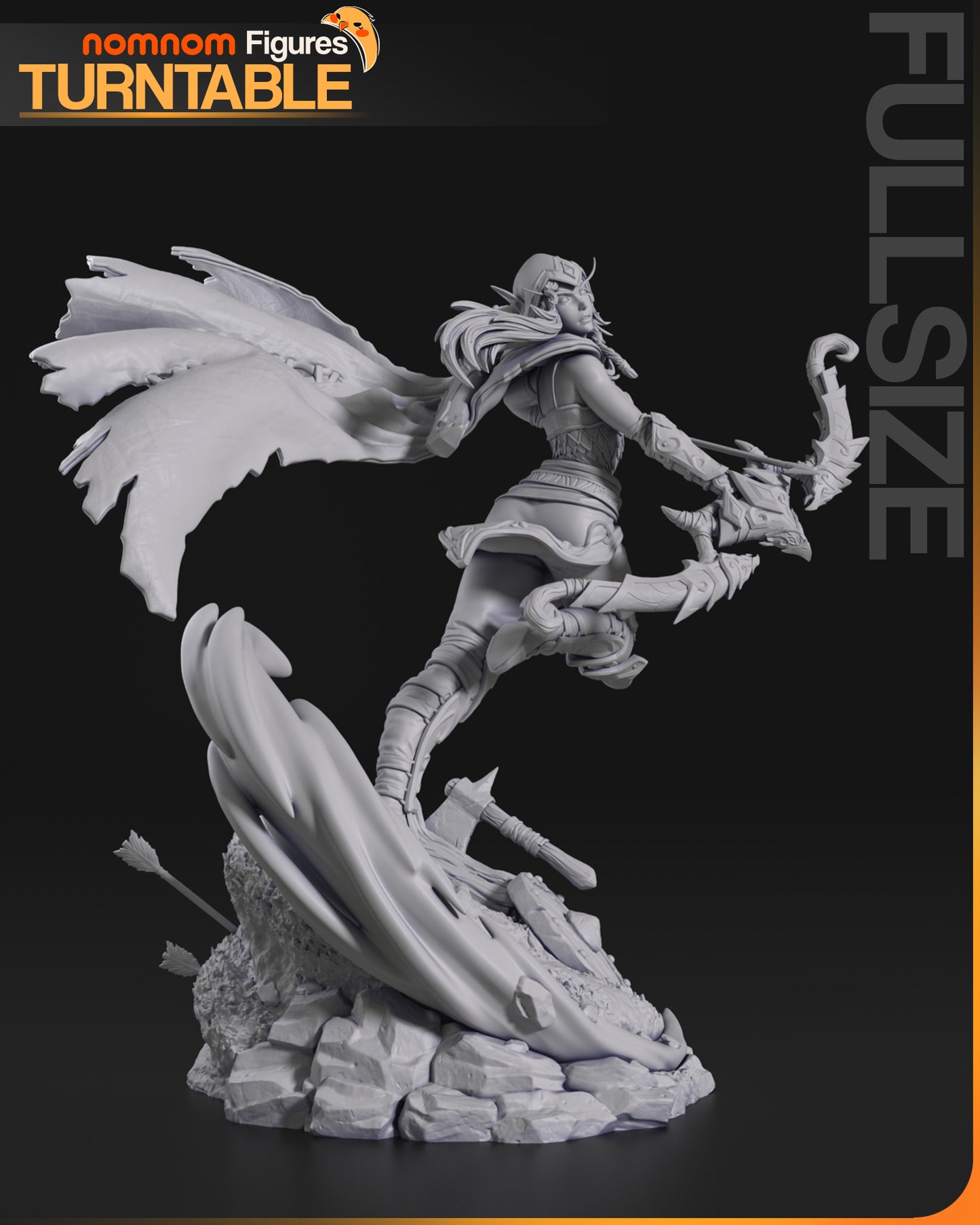 Alleria Windrunner | Resin Model or Bust Kit | Warcraft III Reign of Chaos Ranger General
