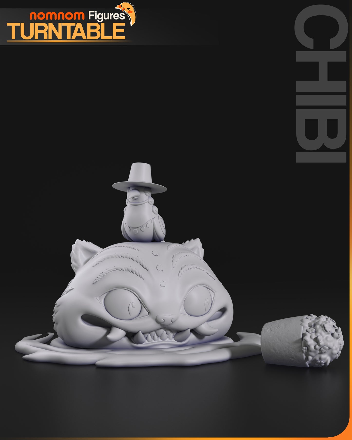 Chibi Derpy Tiger | 4.5-Inch Resin Model Kit | K Pop Demon Hunters Minhwa Tiger
