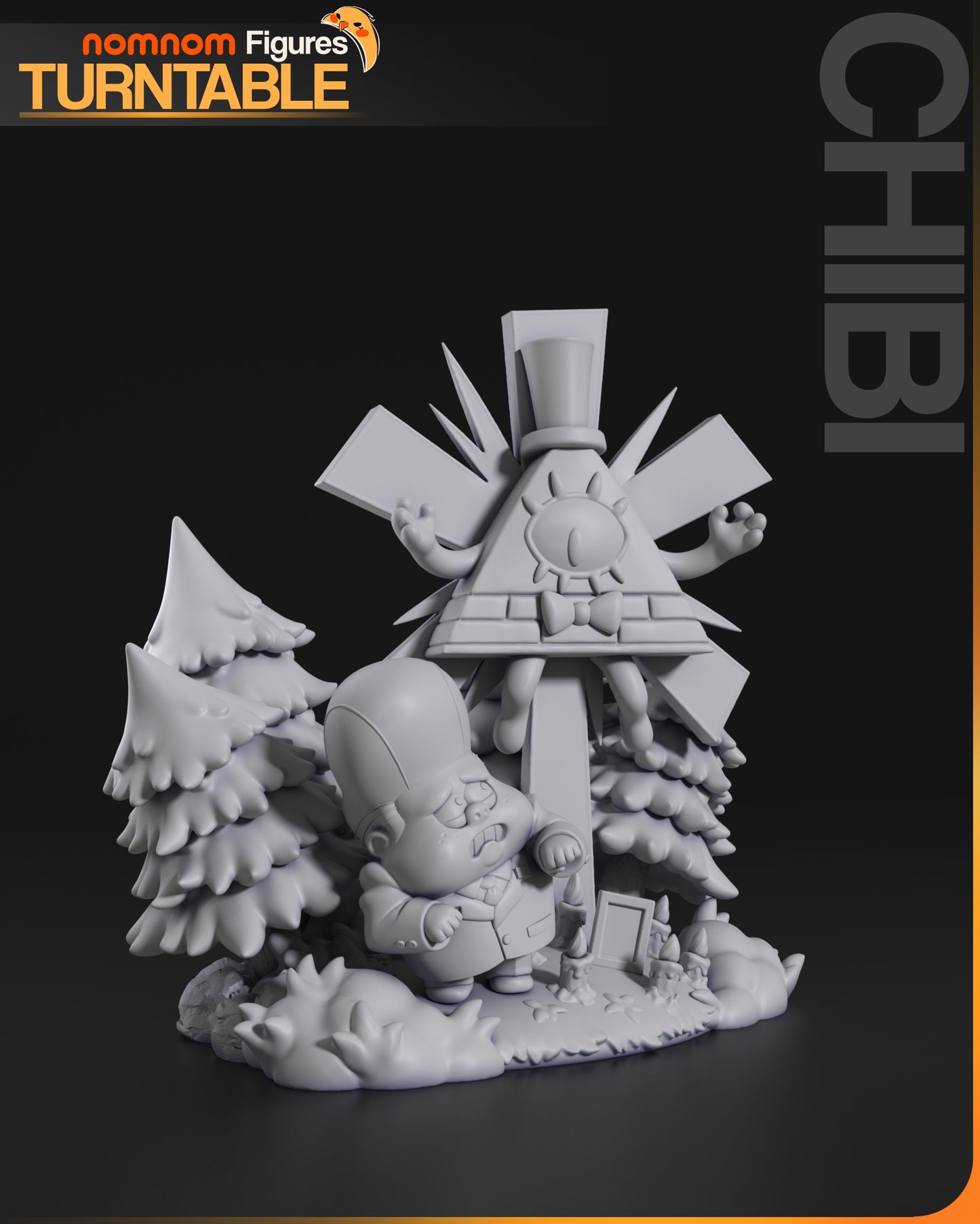 Chibi Bill Cypher | 4-Inch Resin Model Kit | Gravity Falls Dream Demon