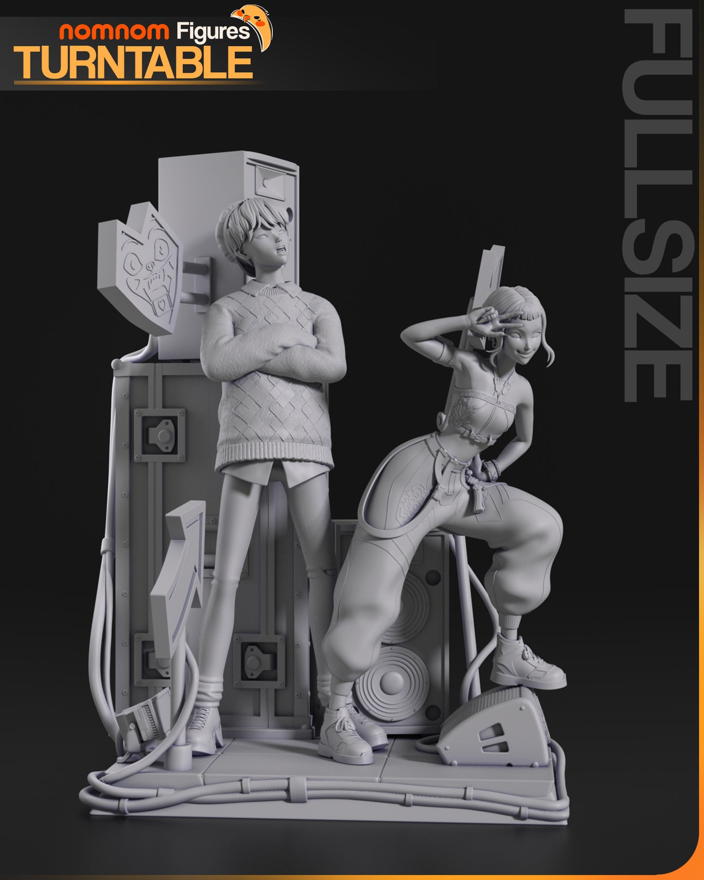 Zoey and Yuki | Resin Model or Bust Kit | K Pop Demon Hunters