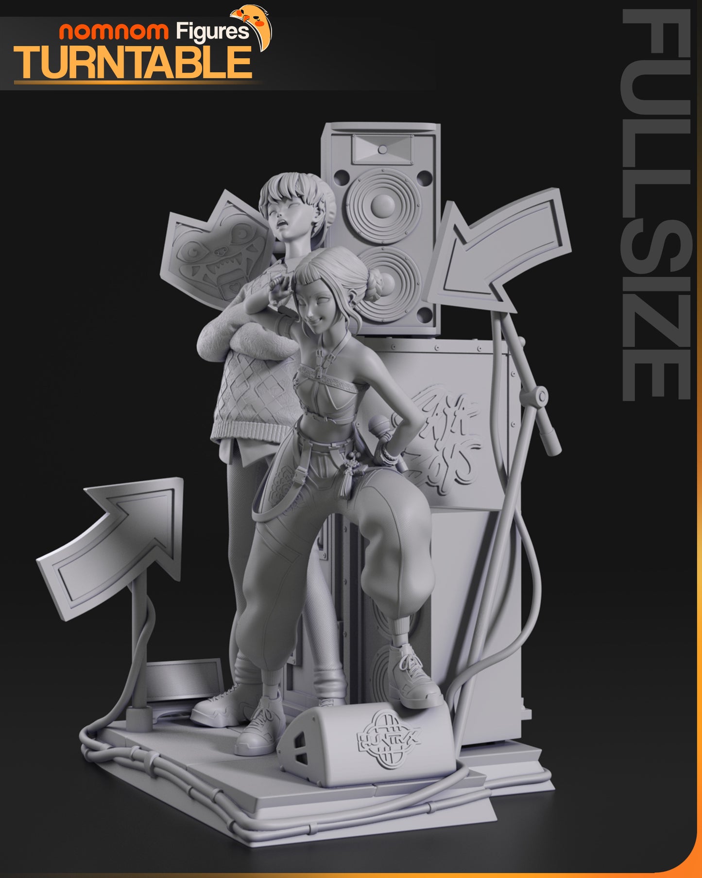 Zoey and Yuki | Resin Model or Bust Kit | K Pop Demon Hunters
