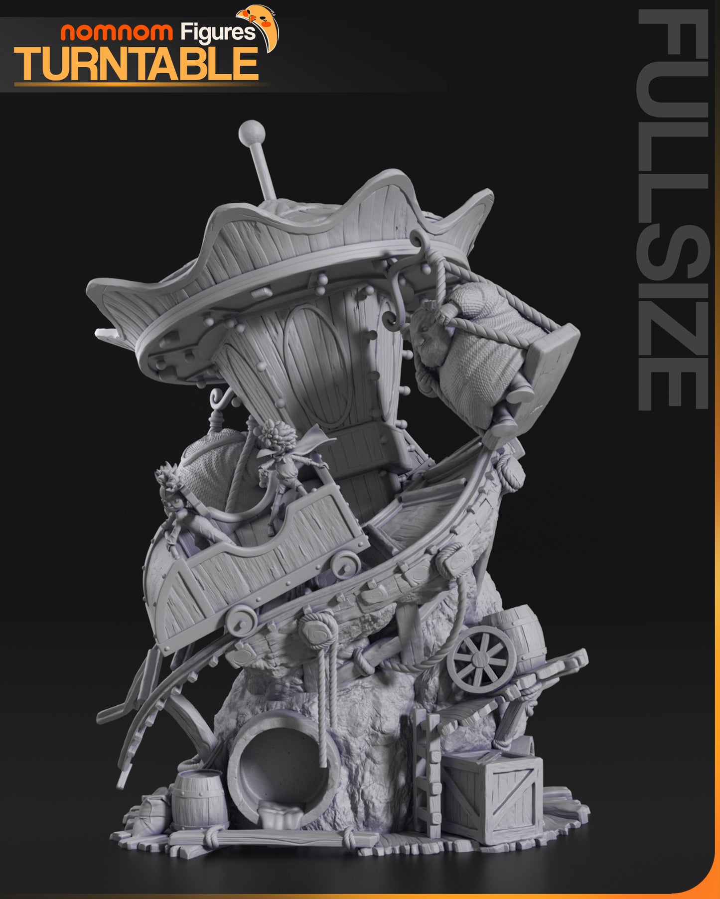 Little Nightmares III | Resin Model or Bust Kit | The Spiral Mine Cart