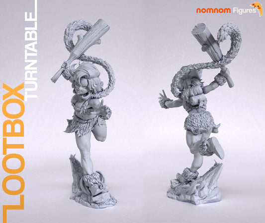 Ayla | 8.5-Inch Resin Model Kit | Chrono Trigger Prehistoric Dino Slayer