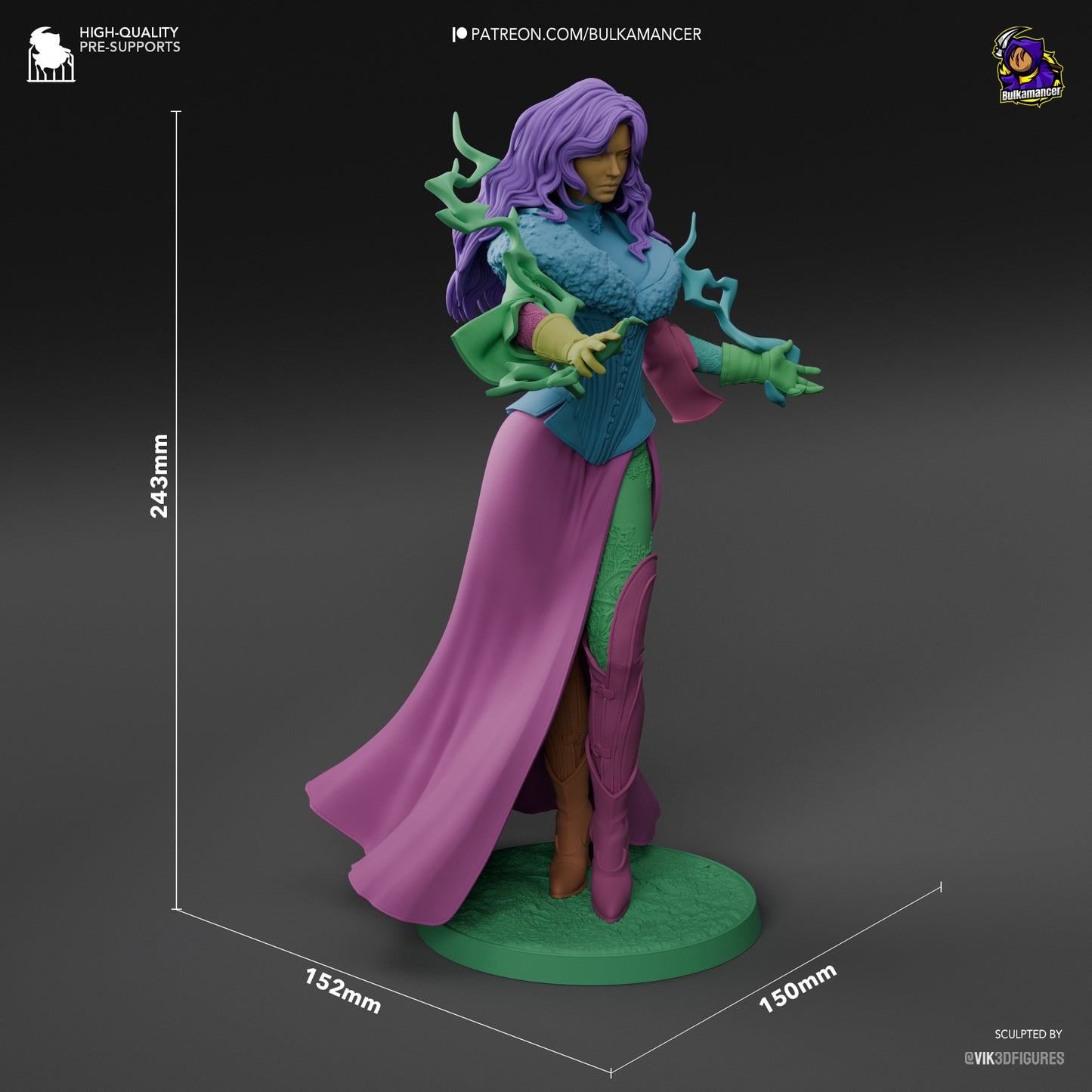 Yennefer of Vengerberg | 9.5-Inch Resin Model Kit | DIY The Witcher Sorceress Supreme