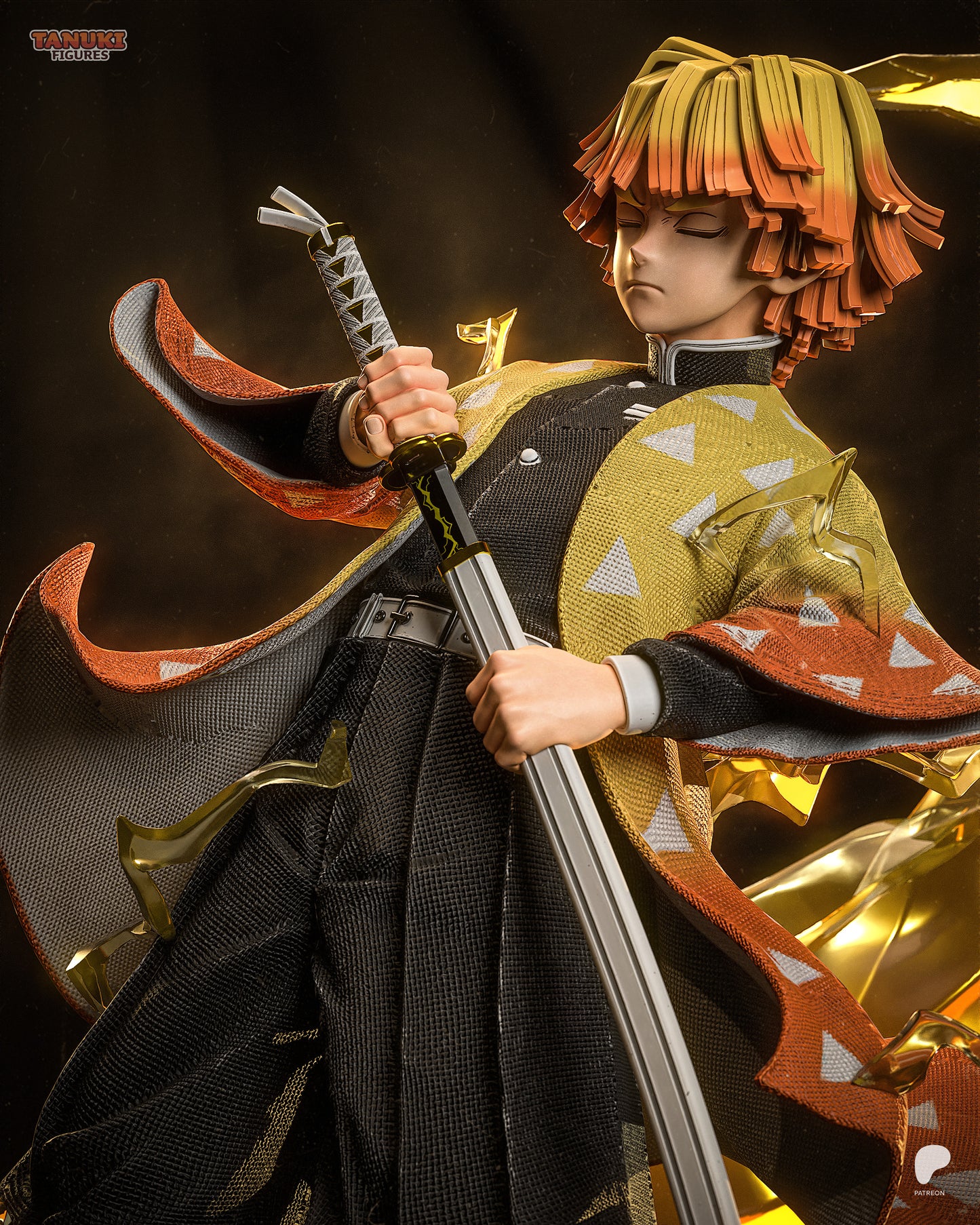 Zenitsu | Resin Model or Bust Kit | Demon Slayer Lightning Hashira