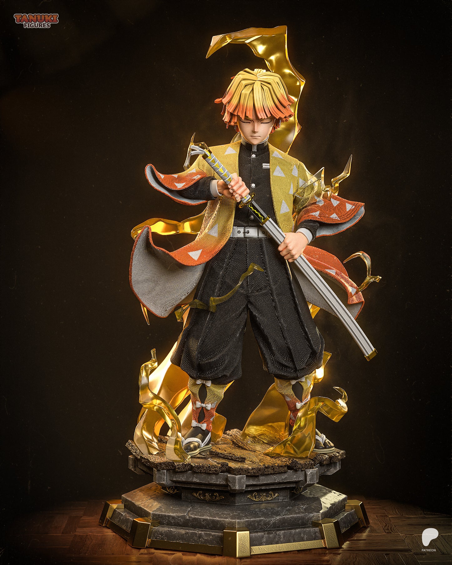 Zenitsu | Resin Model or Bust Kit | Demon Slayer Lightning Hashira