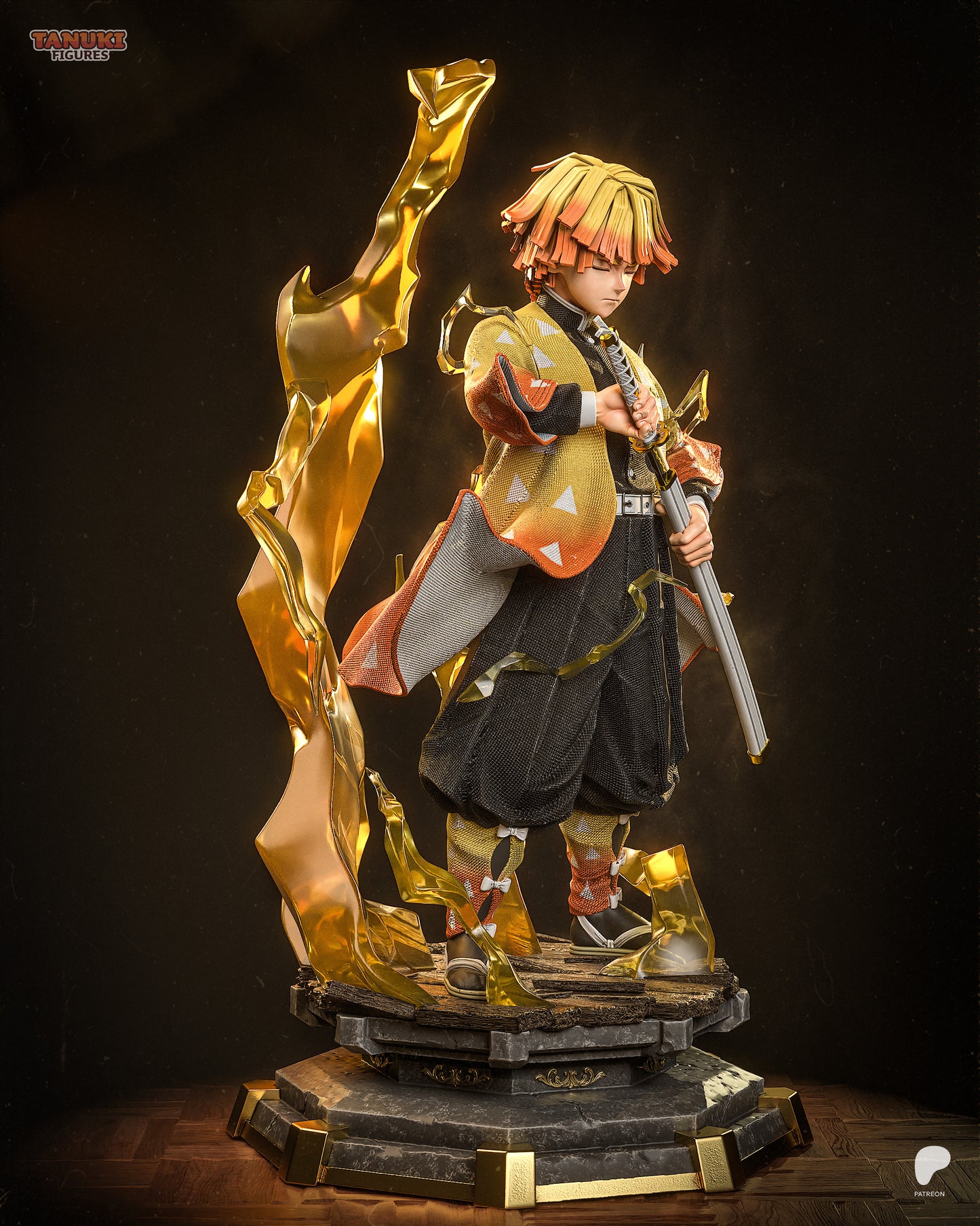 Zenitsu | Resin Model or Bust Kit | Demon Slayer Lightning Hashira