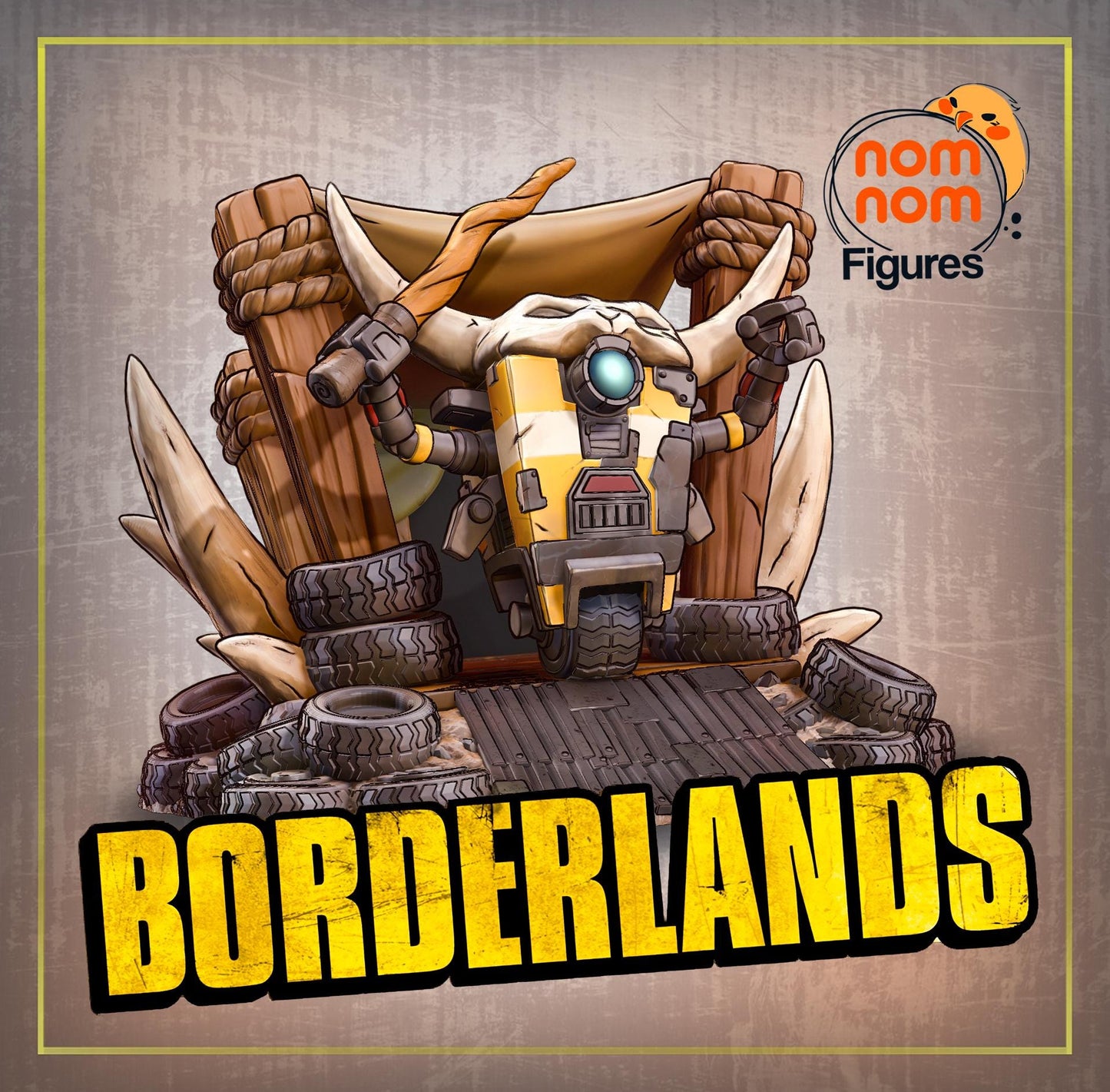 Chibi Claptrap | 3-Inch Resin Model Kit | DIY Borderlands Robot Warlord Scene