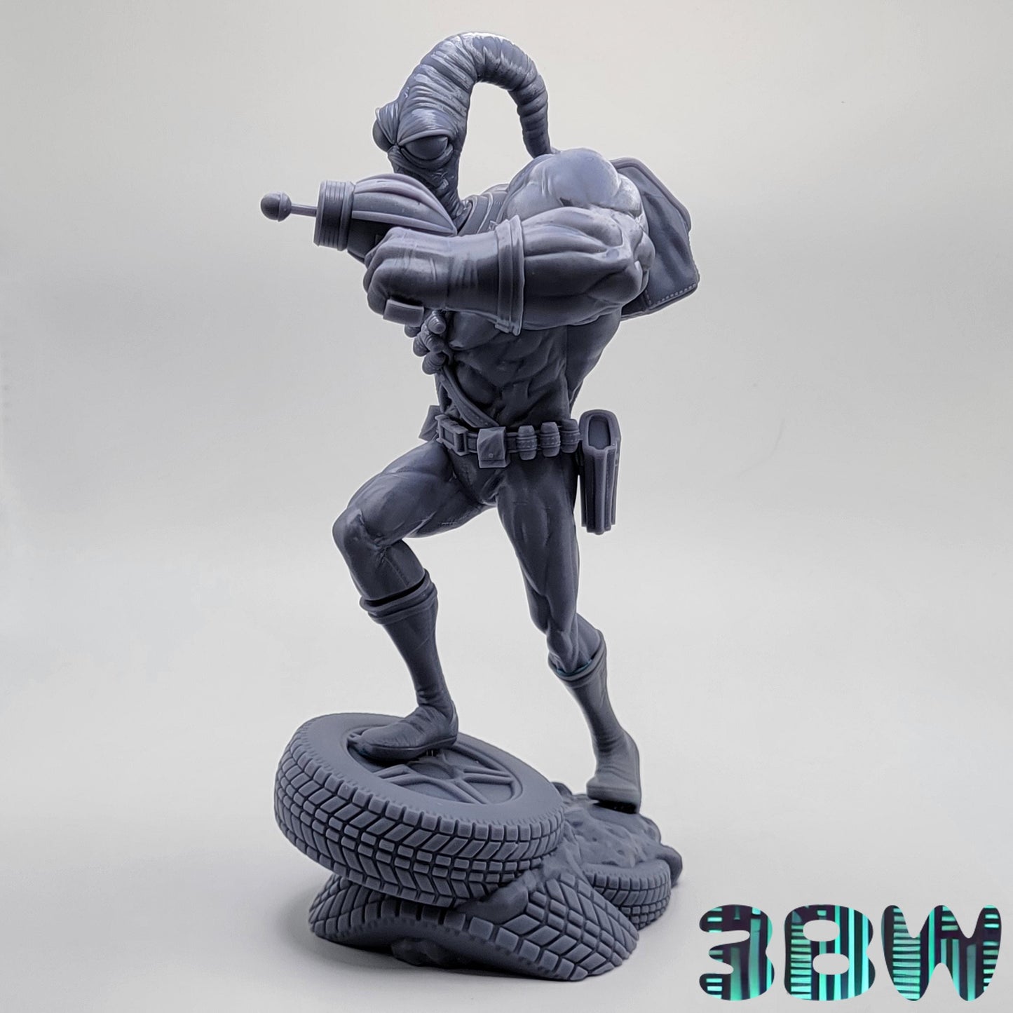 Earthworm Jim | 8-Inch Resin Model Kit | DIY Groovy Plasma Blaster Scene