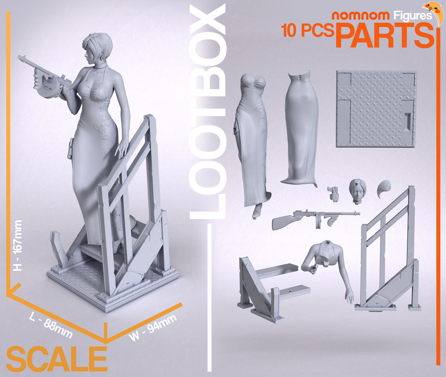Ada Wong | 6.5-Inch Resin Model Kit | DIY Resident Evil Femme Fatale