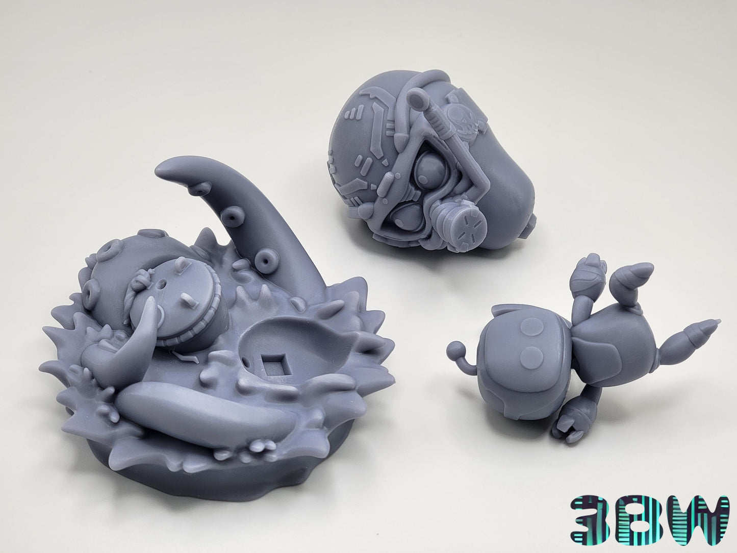 Astro Bot vs Waco Taco Battle Diorama | 3.5-Inch Resin Model Kit | DIY Model Kit