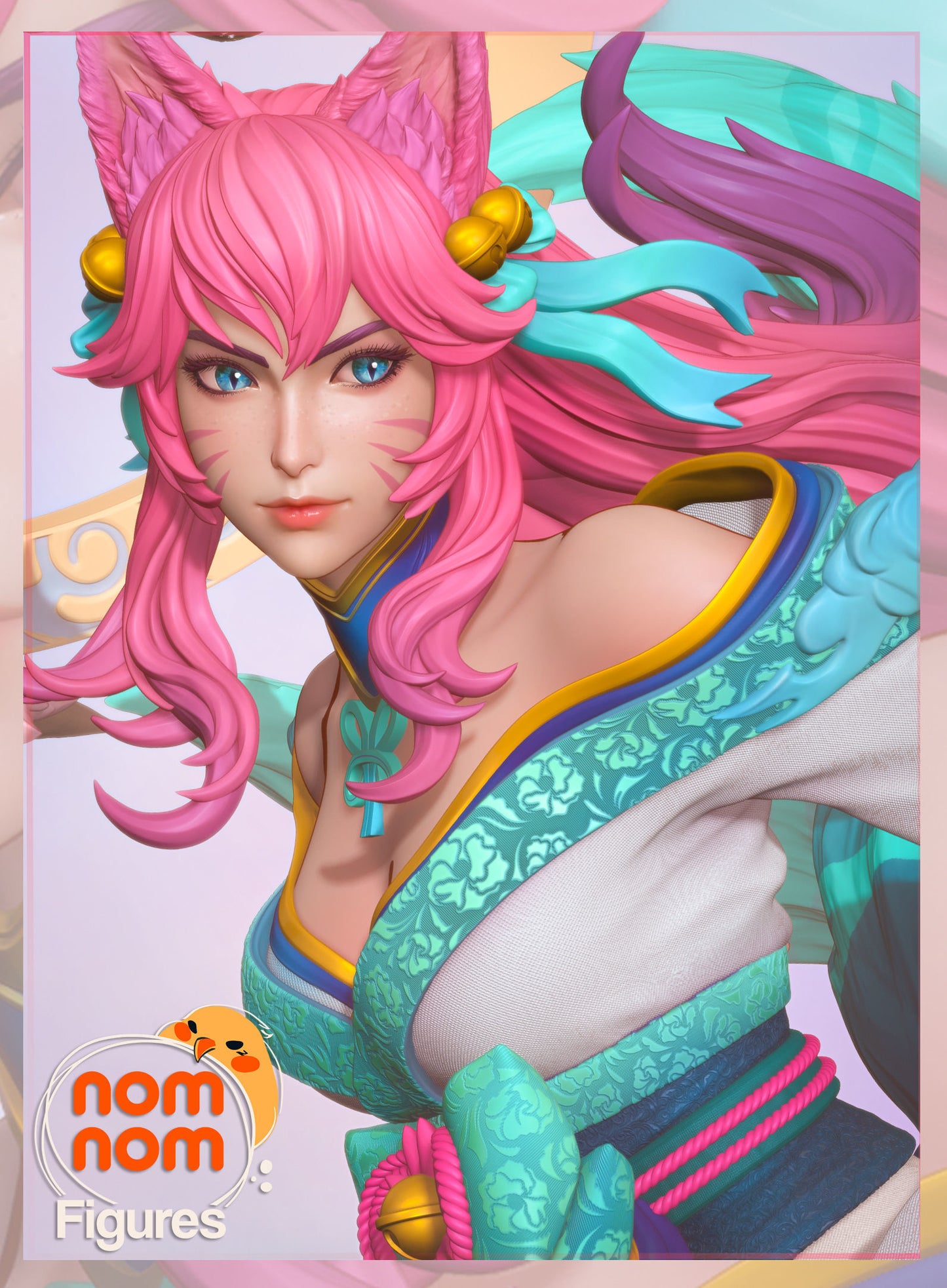 Ahri Spirit Blossom | Resin Model or Bust Kit | DIY League of Legends Mystical Fox Sorceress