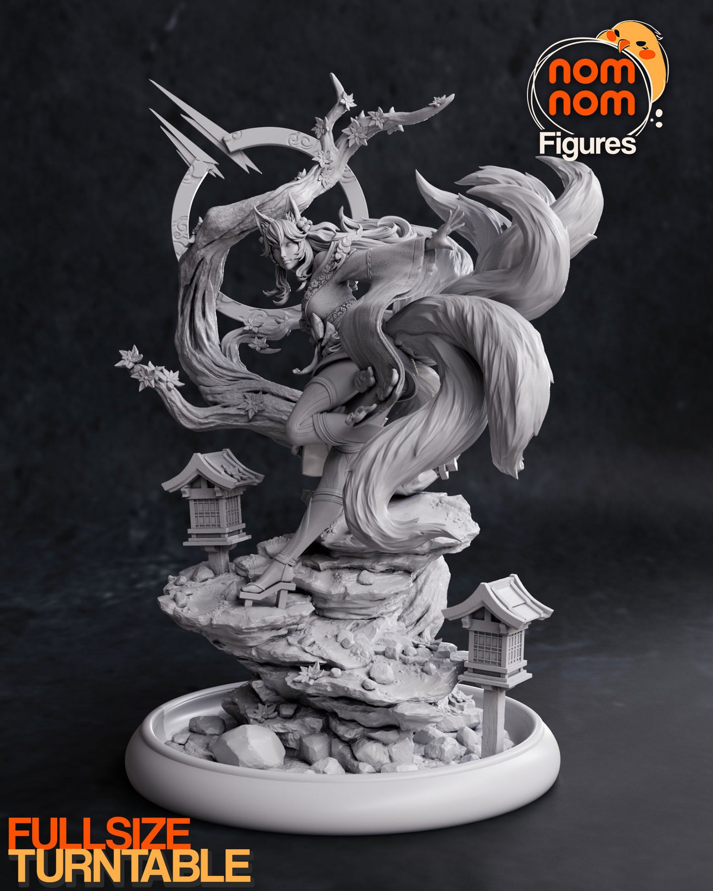 Ahri Spirit Blossom | Resin Model or Bust Kit | DIY League of Legends Mystical Fox Sorceress