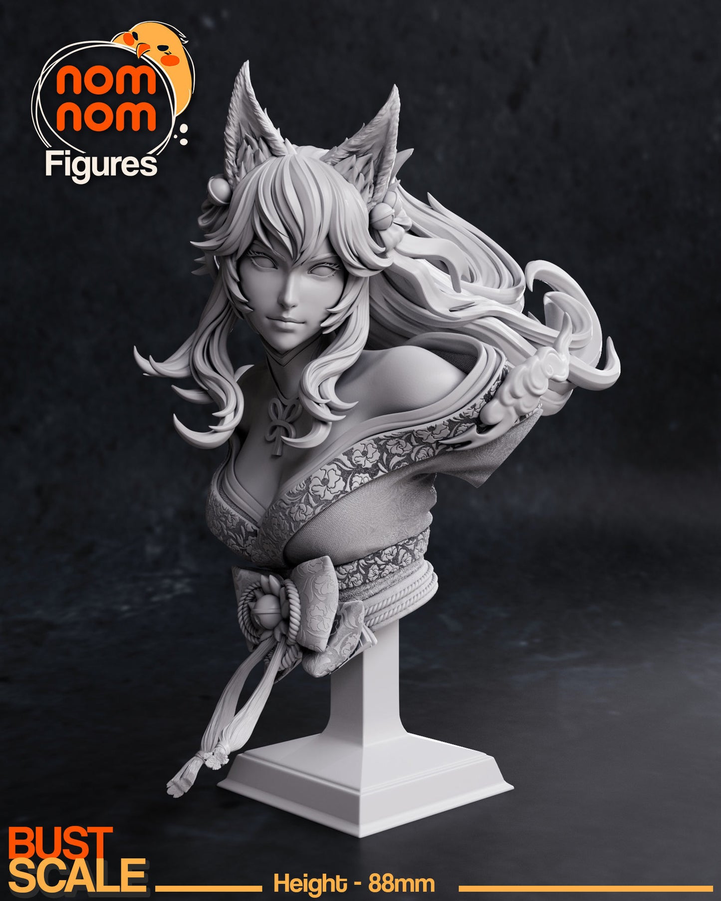 Ahri Spirit Blossom | Resin Model or Bust Kit | DIY League of Legends Mystical Fox Sorceress