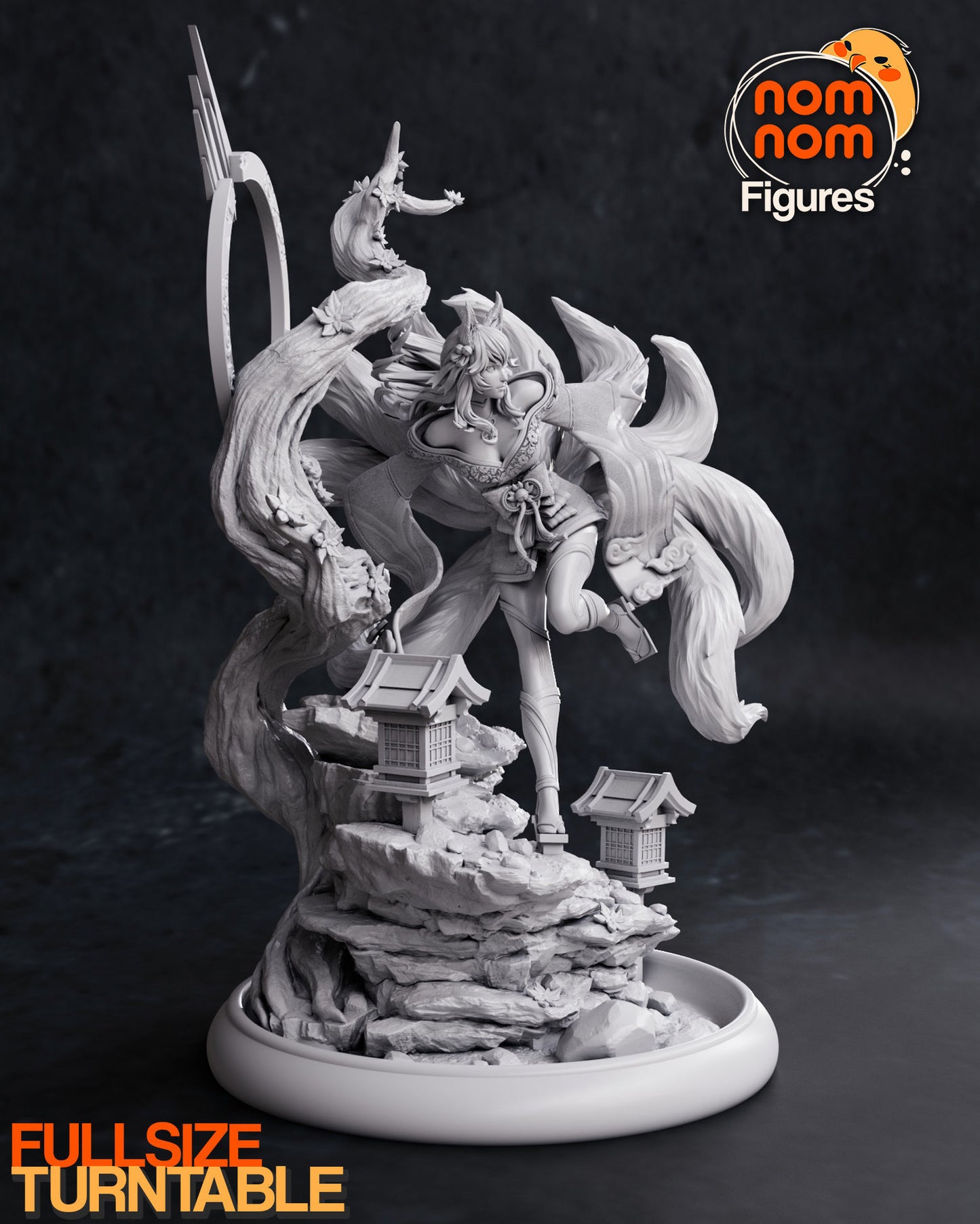 Ahri Spirit Blossom | Resin Model or Bust Kit | DIY League of Legends Mystical Fox Sorceress