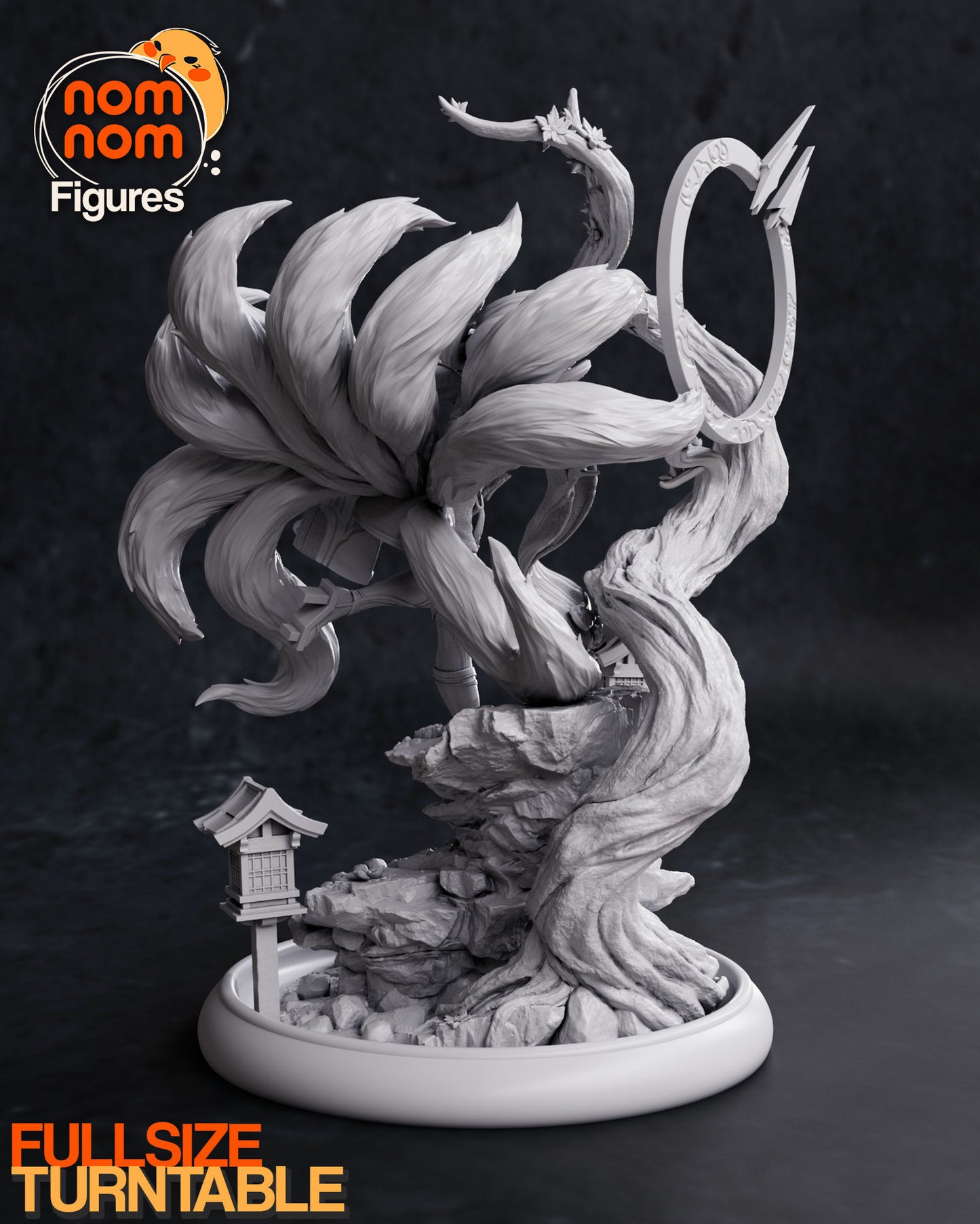 Ahri Spirit Blossom | Resin Model or Bust Kit | DIY League of Legends Mystical Fox Sorceress