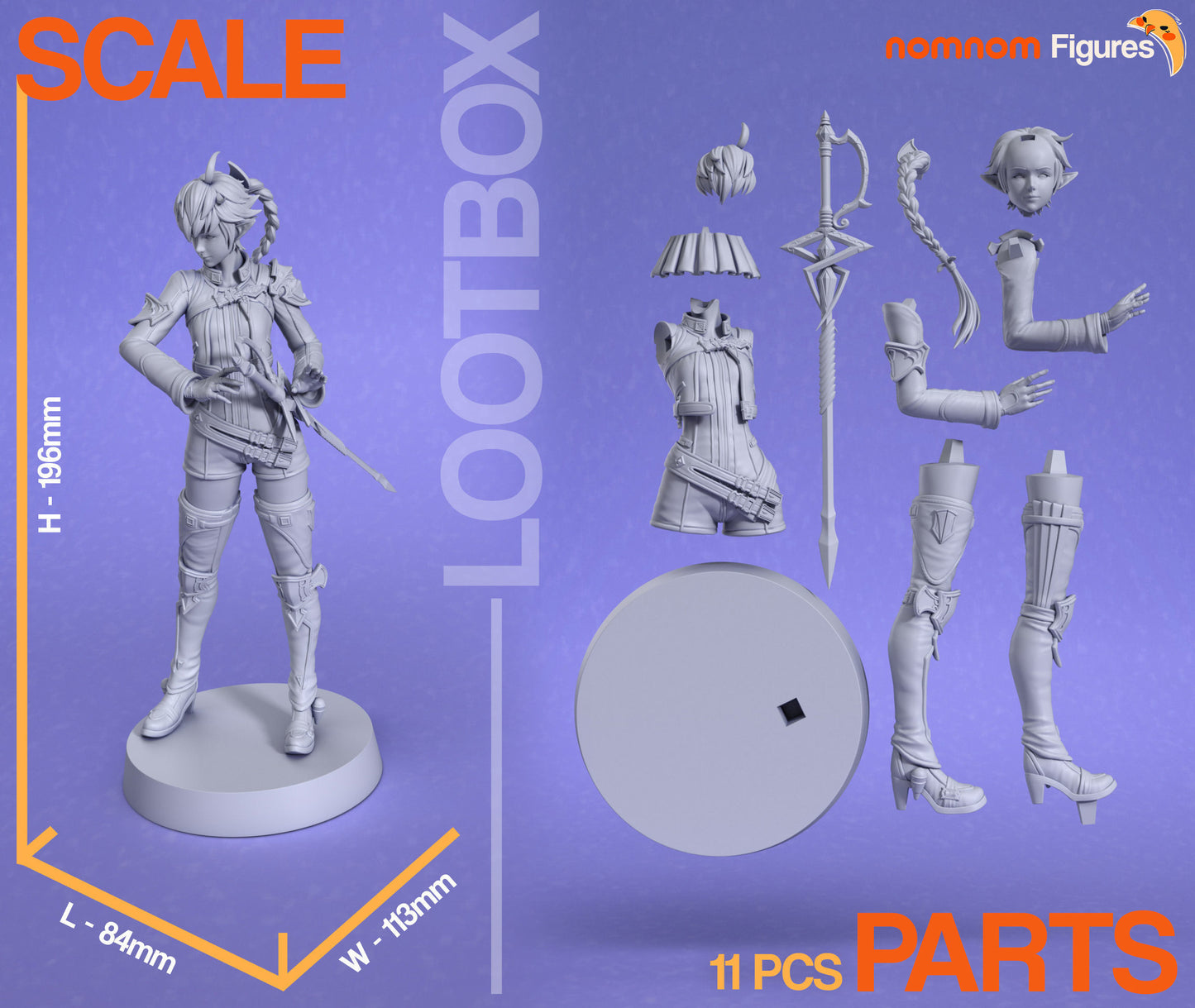 Alisaie Leveilleur | 7.5-Inch Resin Model Kit | Final Fantasy XIV