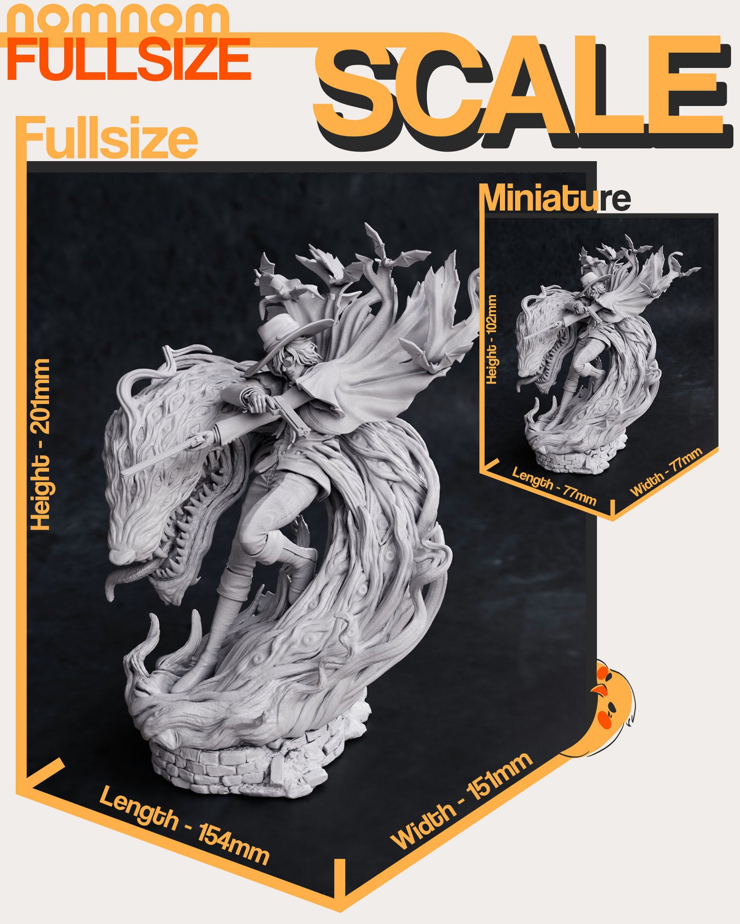 Alucard | 8-Inch Resin Model Kit | DIY Hellsing Ultimate Vampire