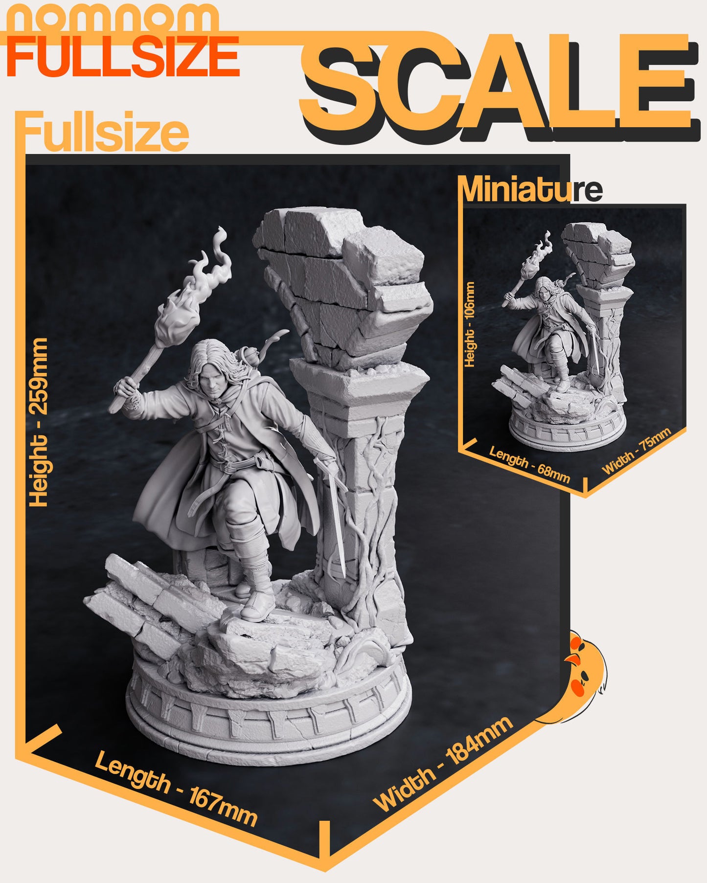 Aragorn | 10-Inch Resin Model Kit | DIY Lord of the Rings Ranger King